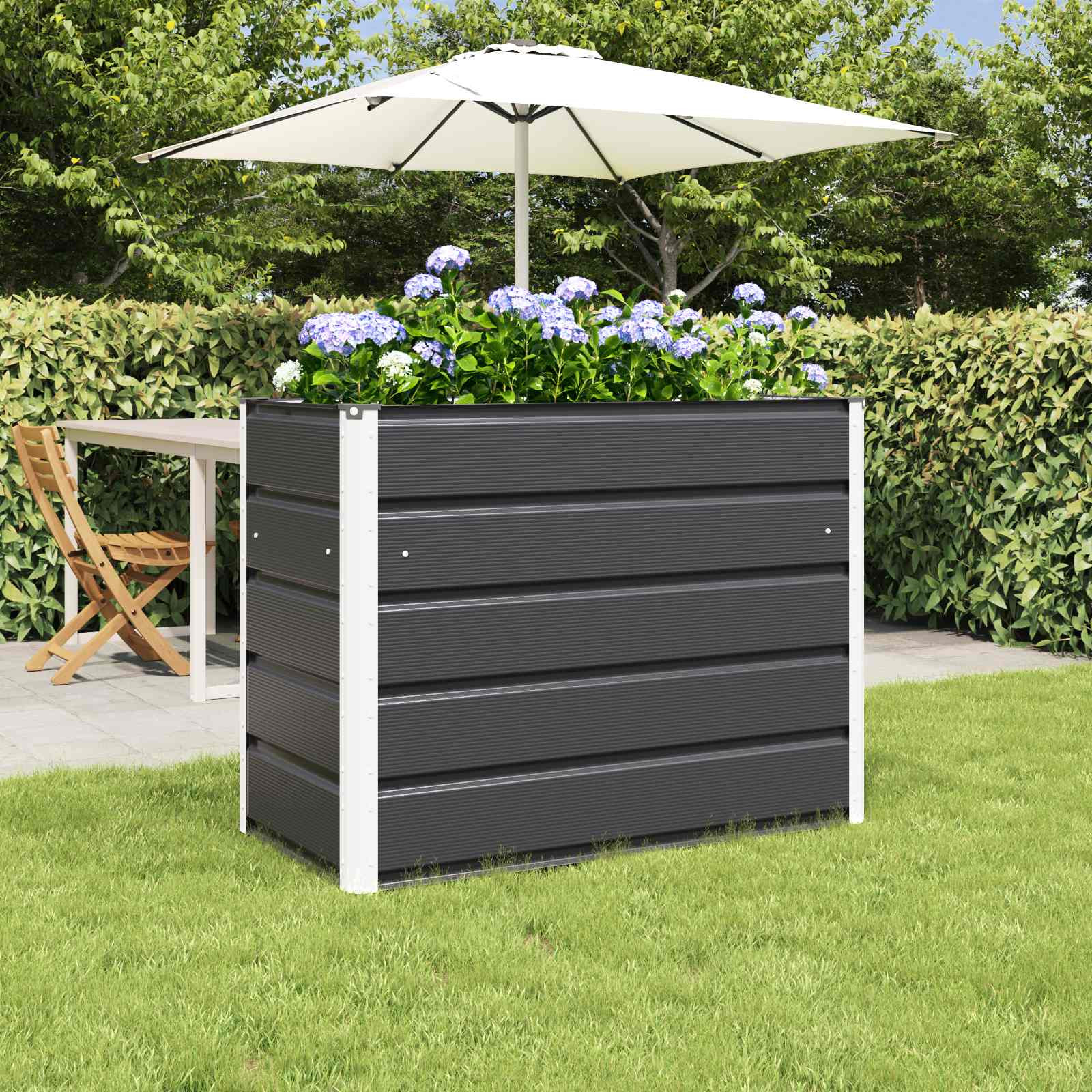 vidaXL Pflanzkübel Anthrazit 100 x 50 x 75 cm Verzinkter Stahl