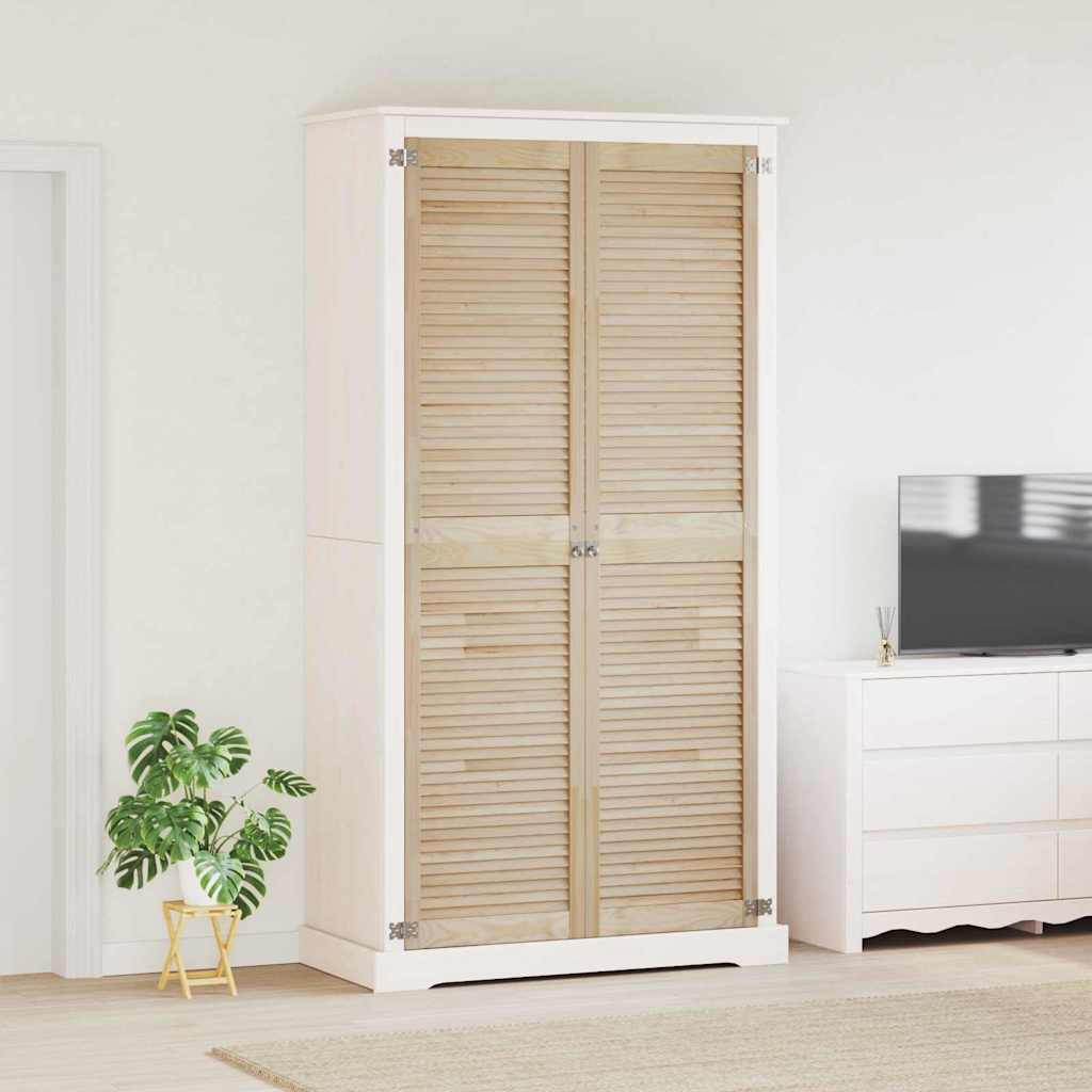 vidaXL Schranktür 2 pcs Natur 201 x 2,1 x 49,5 cm Massives Kiefernholz