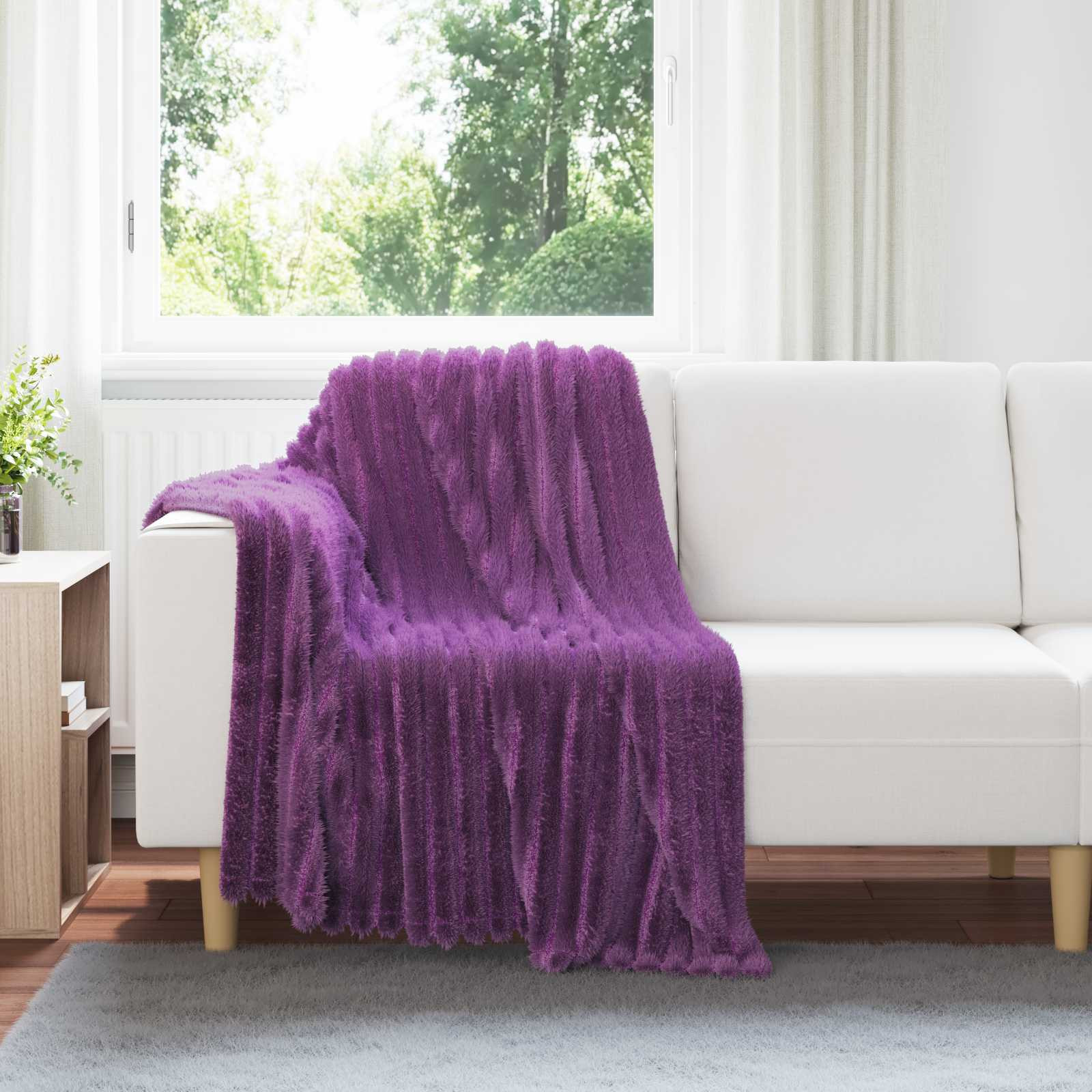vidaXL Wohndecken 6 pcs Lila 150 x 130 cm Fleece