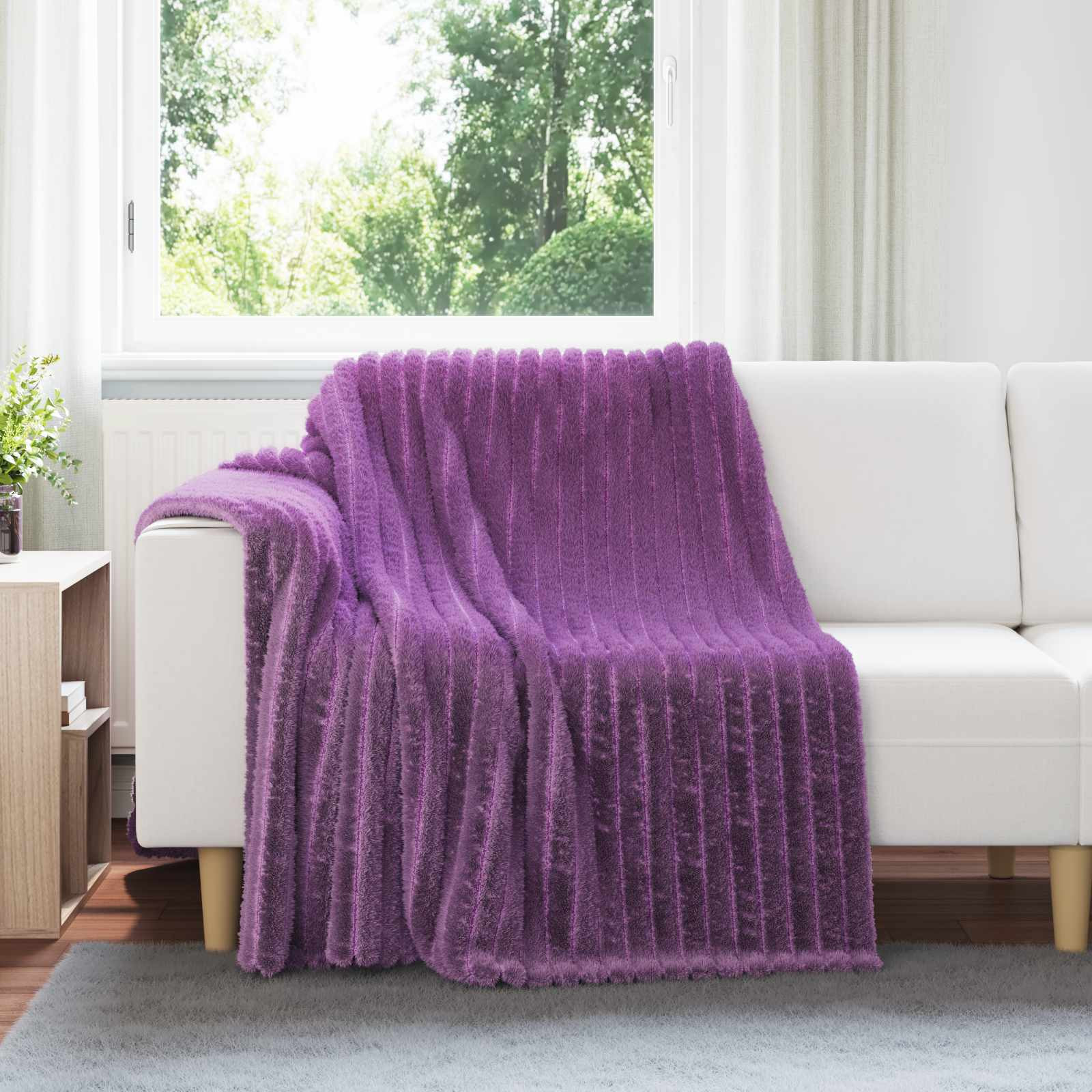 vidaXL Wohndecken 6 pcs Lila 200 x 150 cm Fleece