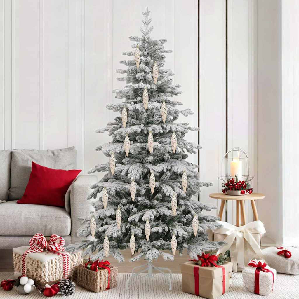 vidaXL Weihnachtliche Spiralenform Kugel 40 pcs Champagner Kunststoff