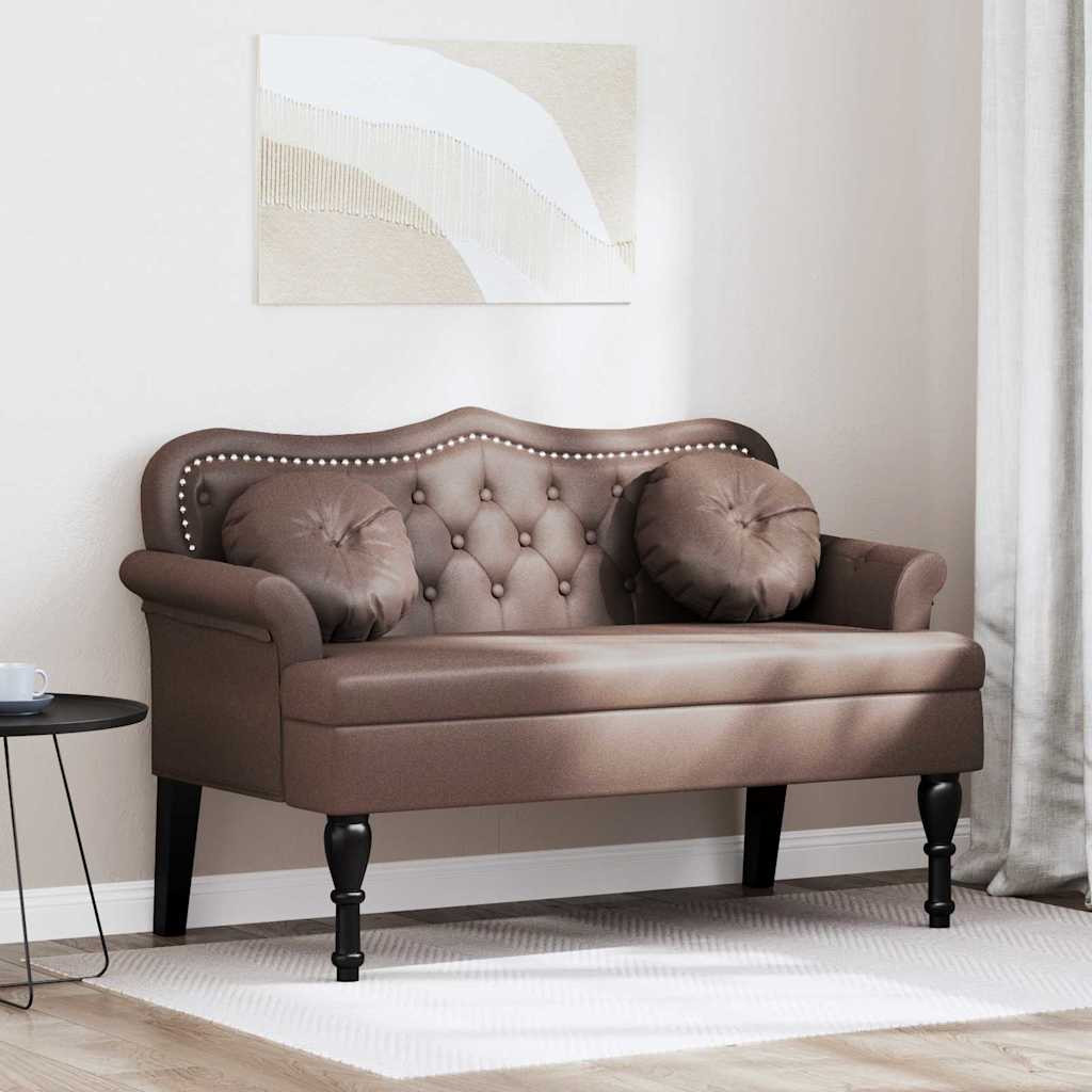 vidaXL Chesterfield Bank Braun 120,5 x 65 x 75 cm Kunstleder