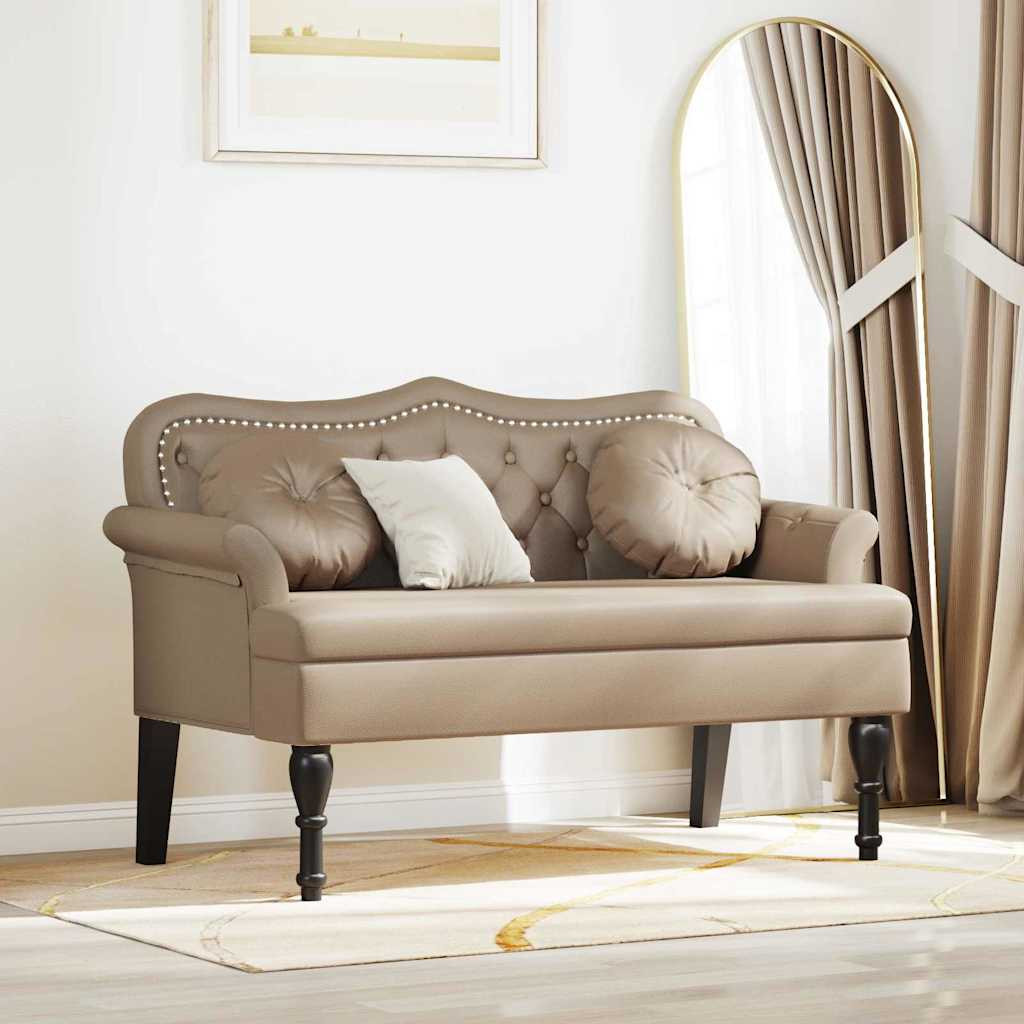 vidaXL Chesterfield Bank Cappuccino 120,5 x 65 x 75 cm Kunstleder
