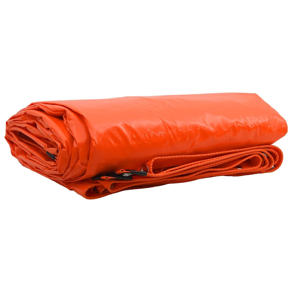 vidaXL Plane 650g / m² Orange 1,5 x 20 m Canvas mit PVC-Beschichtung