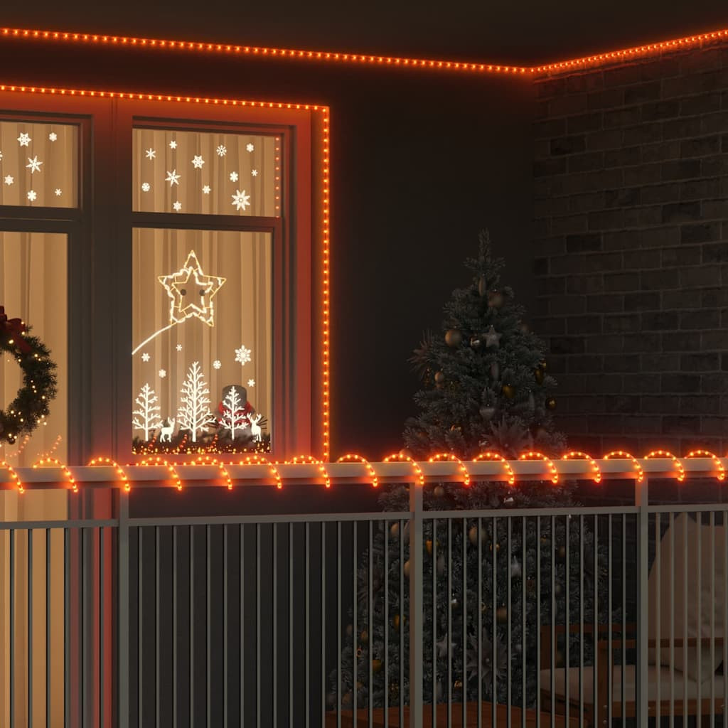vidaXL Lichtseil mit 1200 LEDs Warmes Weiß 50 m PVC