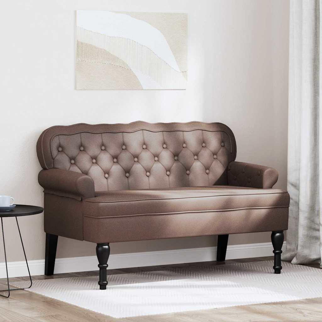 vidaXL Chesterfield Bank Braun 119,5 x 64,5 x 75 cm Kunstleder