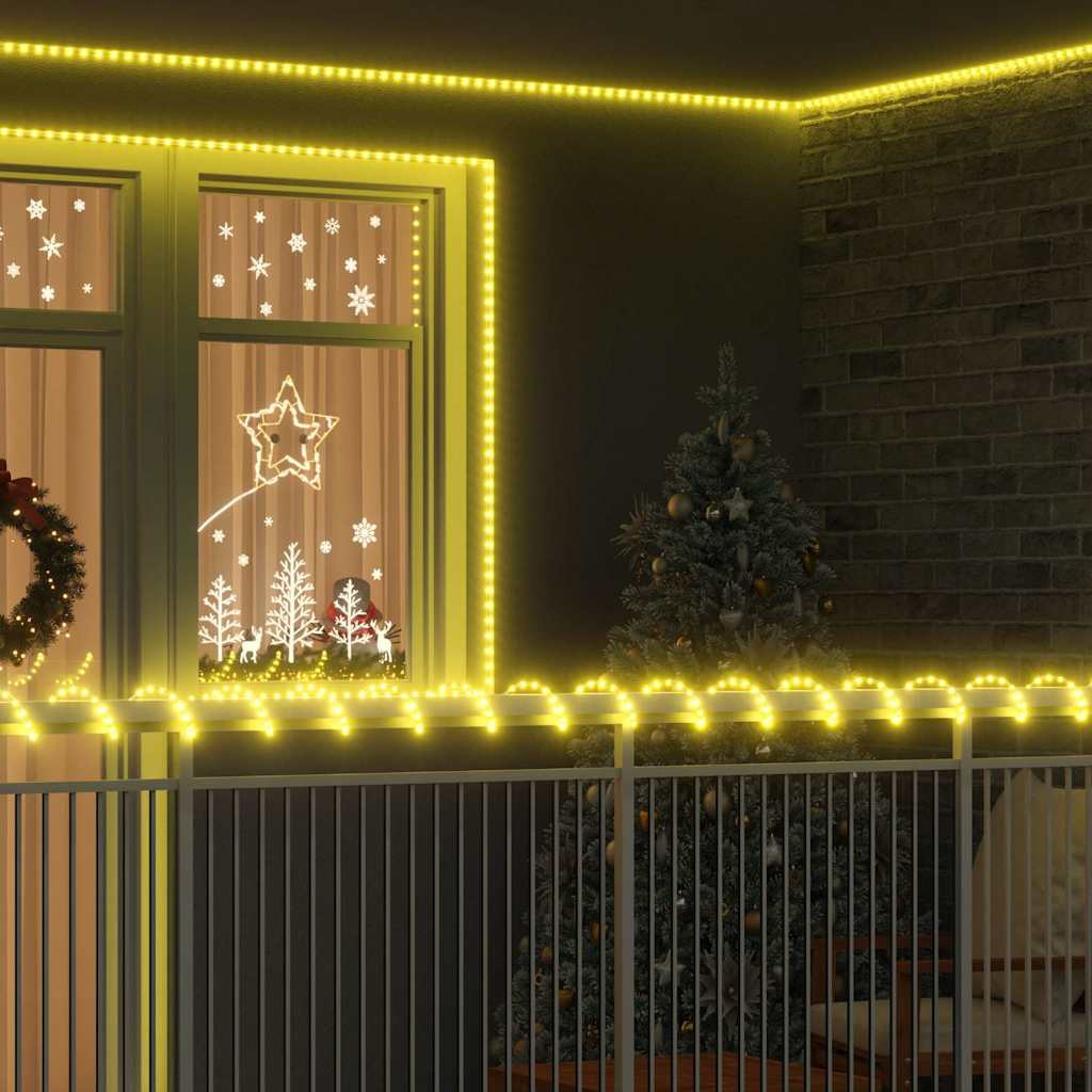 vidaXL Lichtseil mit 1200 LEDs Warmes Weiß 50 m PVC
