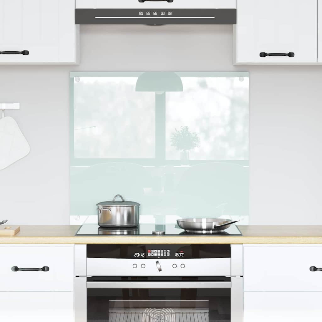 vidaXL Küchenrückwand Milch 70 x 60 cm Gehärtetes Glas