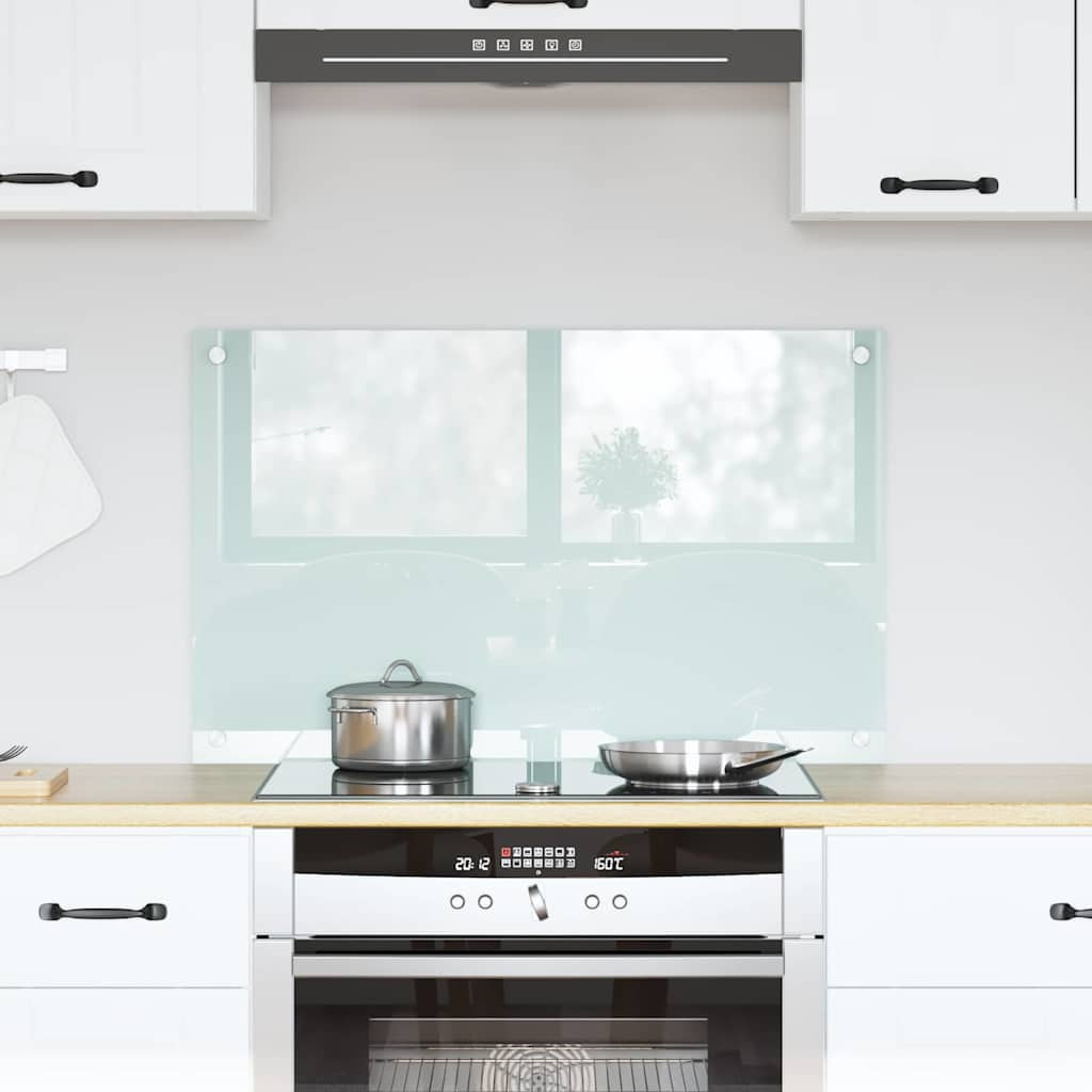 vidaXL Küchenrückwand Milch 80 x 50 cm Gehärtetes Glas