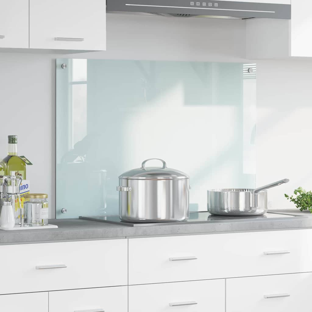 vidaXL Küchenrückwand Milch 90 x 60 cm Gehärtetes Glas