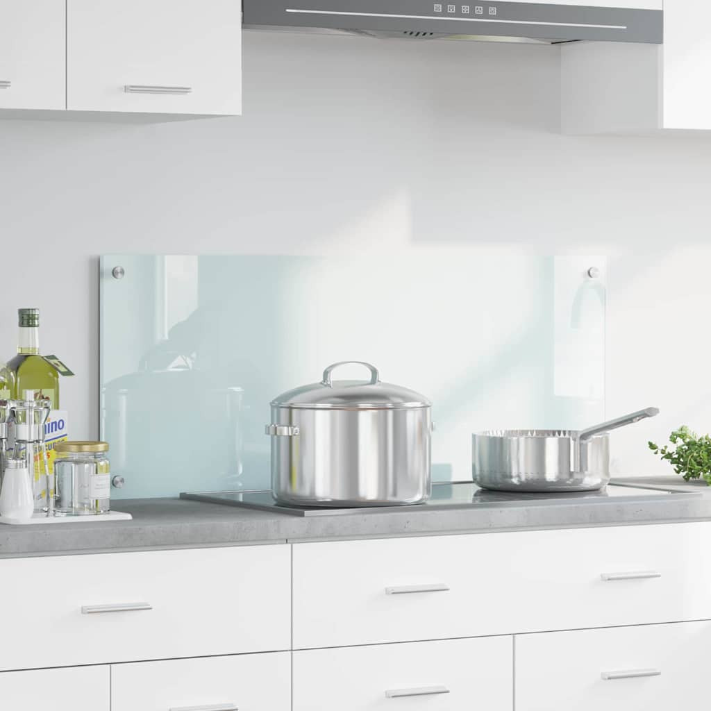 vidaXL Küchenrückwand Milch 100 x 40 cm Gehärtetes Glas