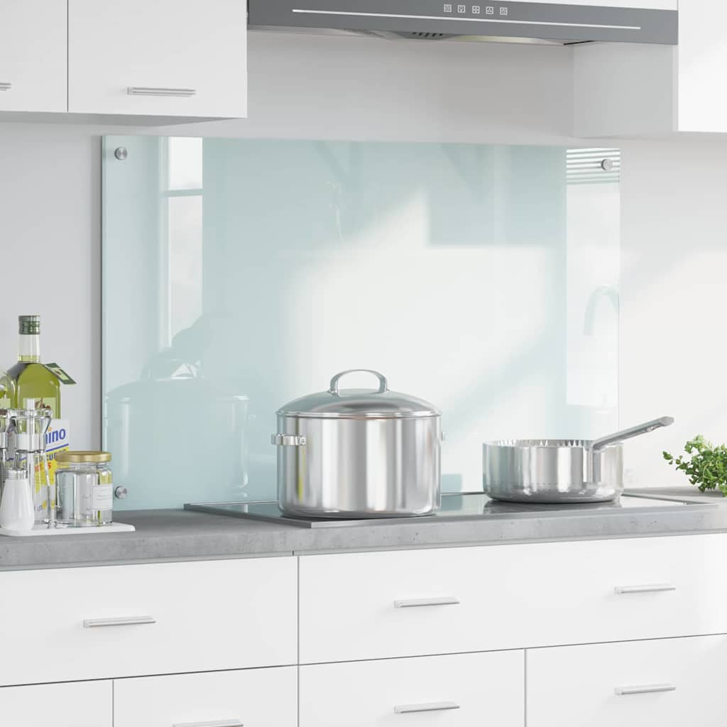 vidaXL Küchenrückwand Milch 100 x 60 cm Gehärtetes Glas
