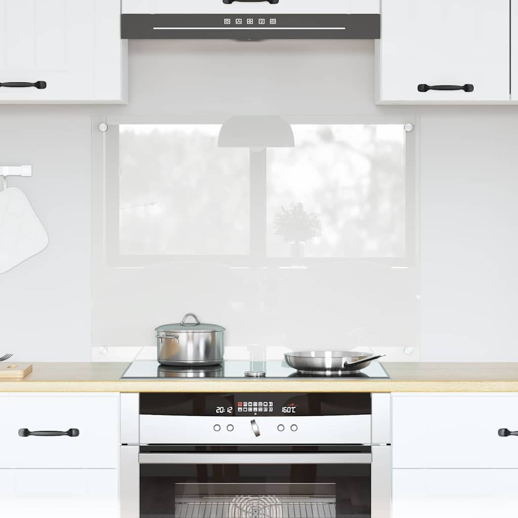 vidaXL Küchenrückwand Transparent 80 x 60 cm Gehärtetes Glas