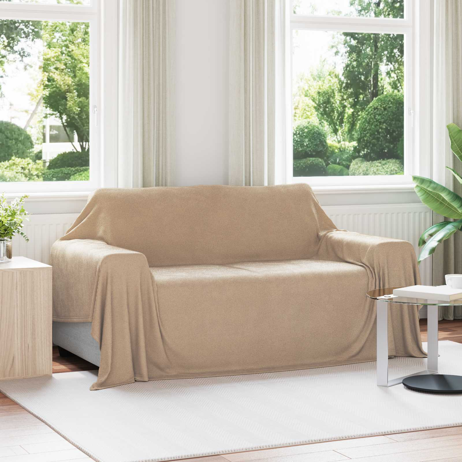 vidaXL Überwurfdecke Kamel 280 x 210 cm Fleece