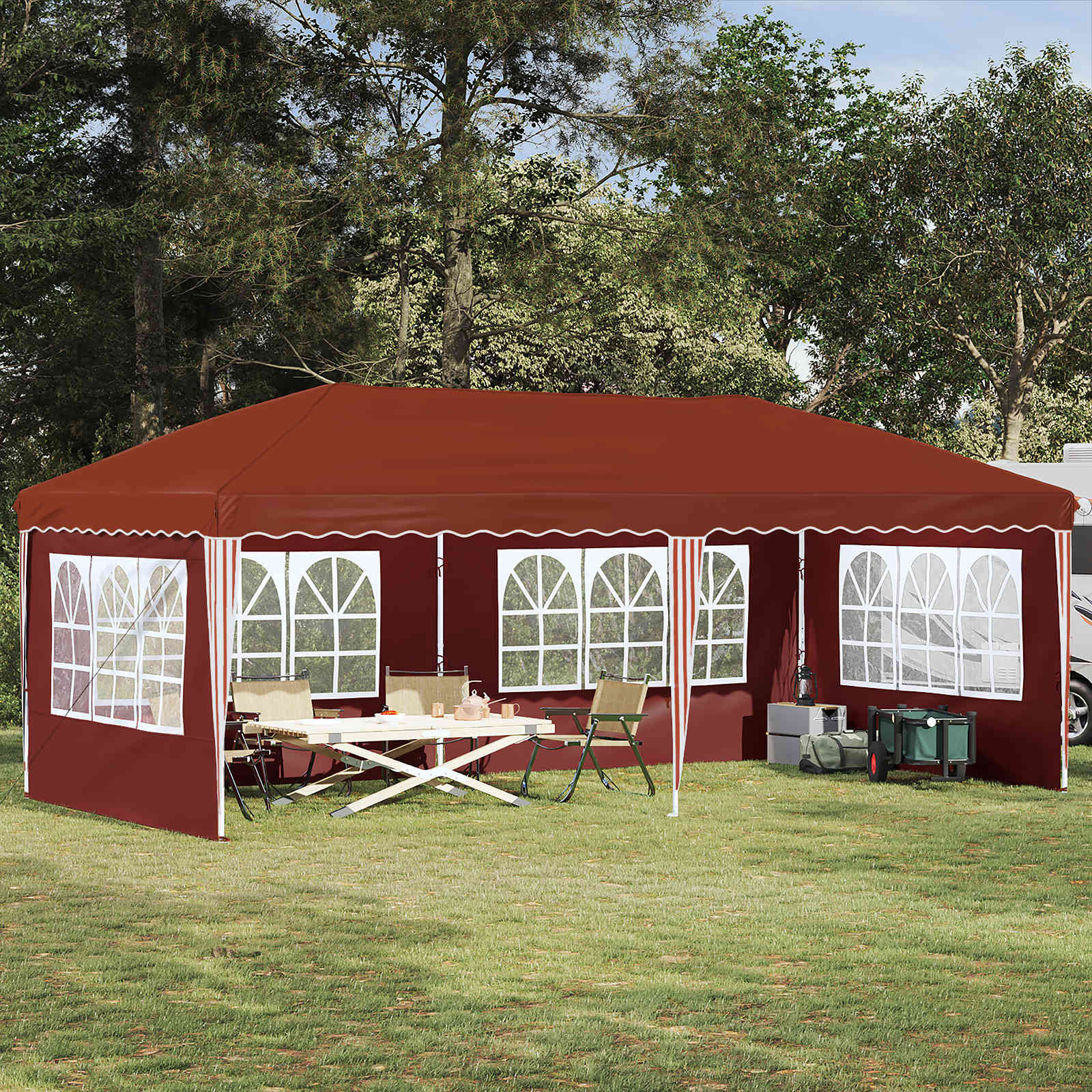 vidaXL Pop-up Partyzelt 575 x 289 x 245 cm Terrakotta