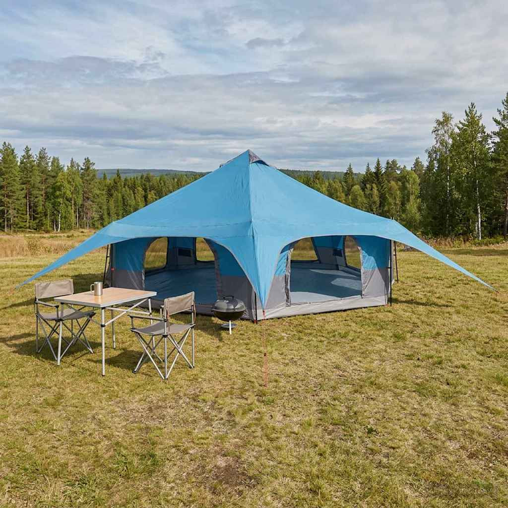 vidaXL Familienzelt Blau 18-Personen