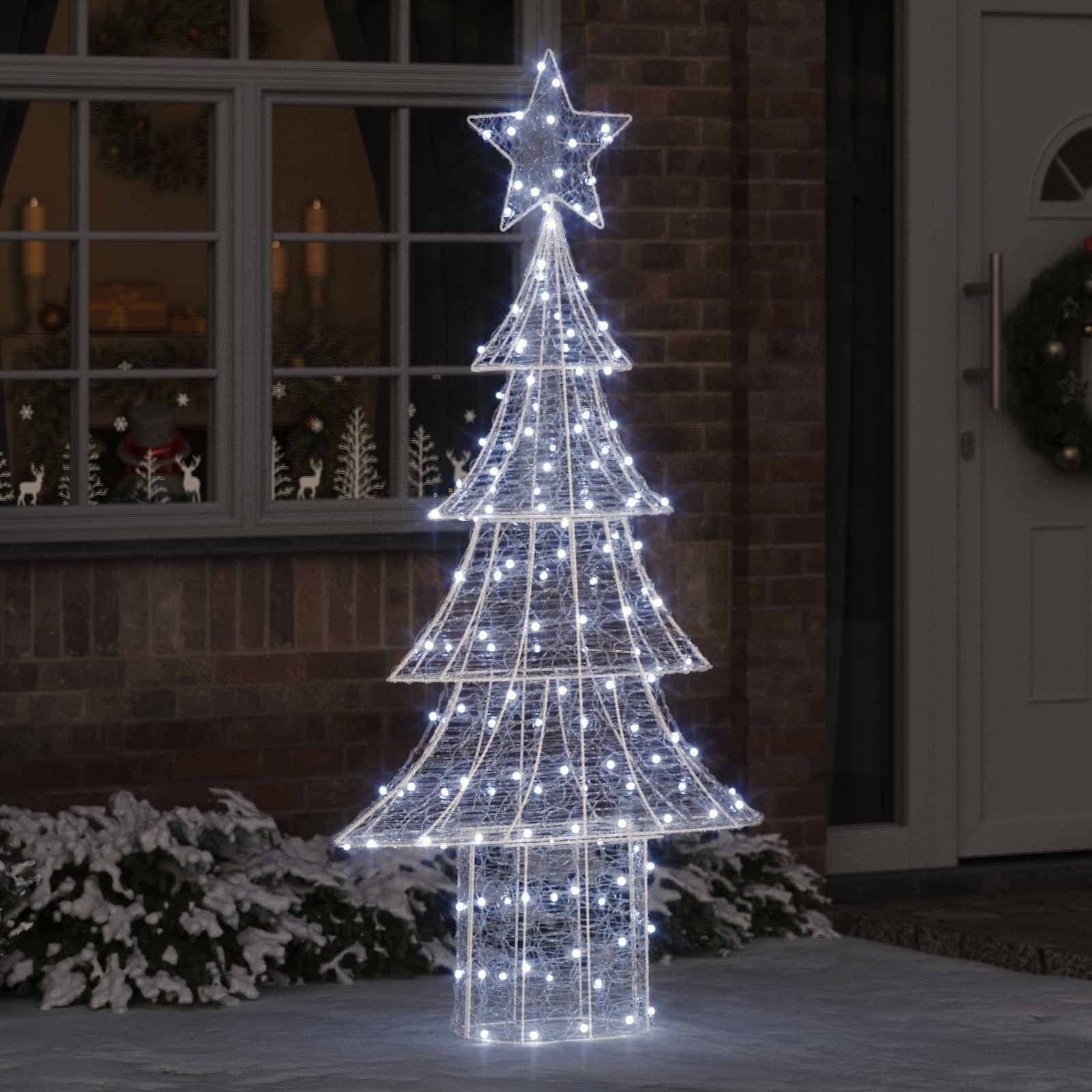 vidaXL Weihnachtsbaum mit 240 LEDs Kaltweiß 180 cm Acryl