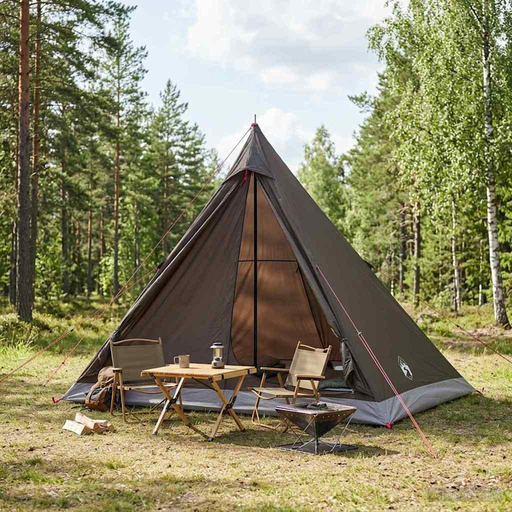 vidaXL Trekkingzelt Braun und Grau 2-Personen