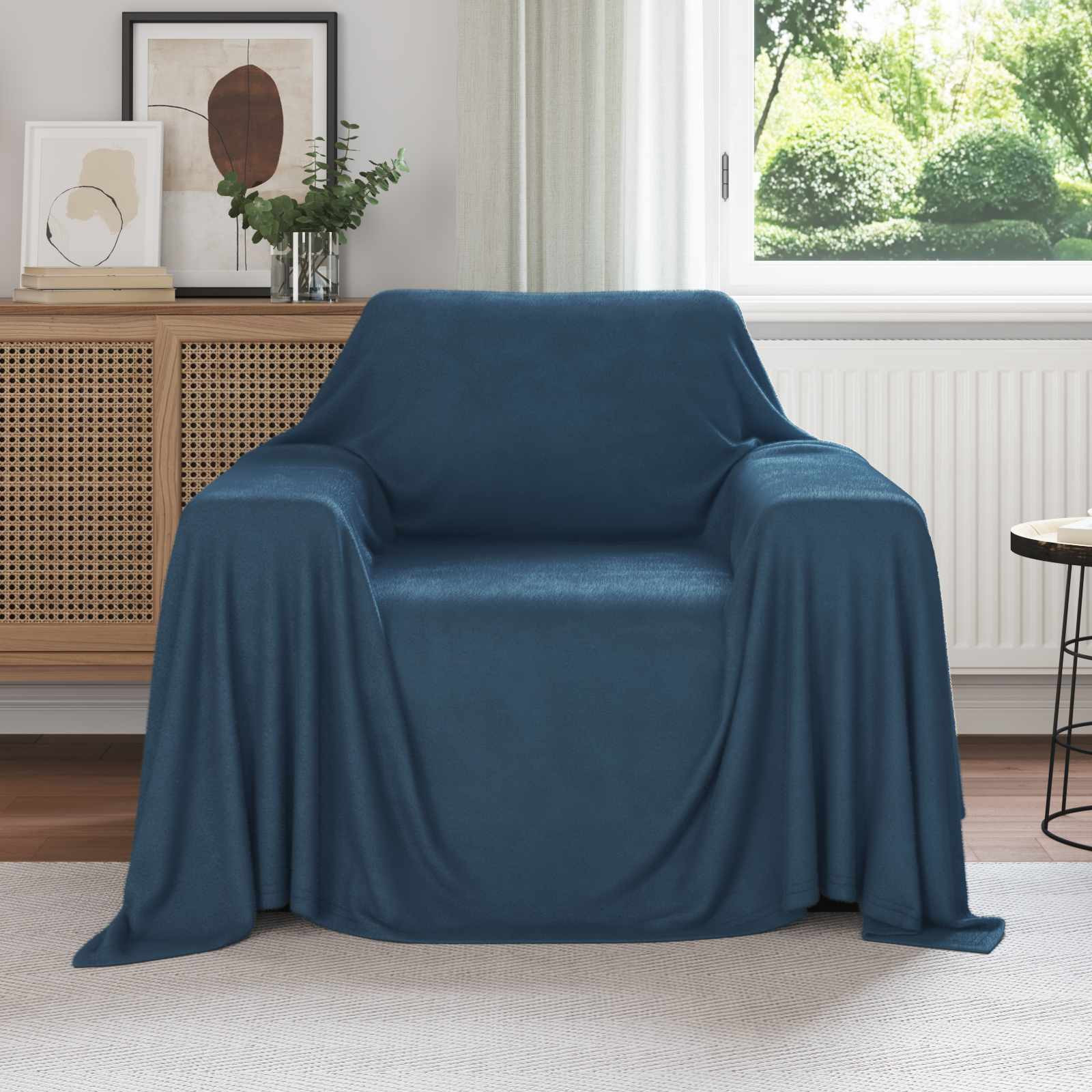 vidaXL Wohndecken 6 pcs Marineblau 210 x 140 cm Fleece