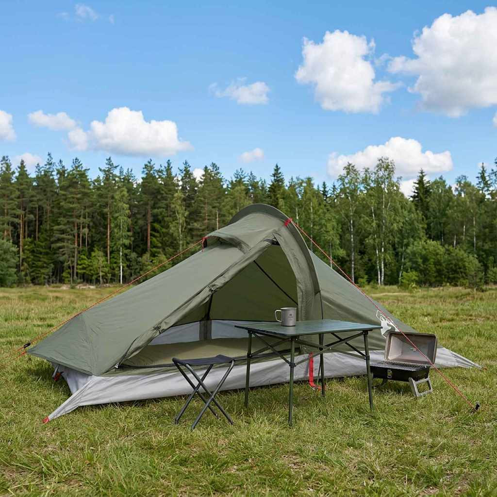 vidaXL Trekkingzelt Olive Grün 4-Personen