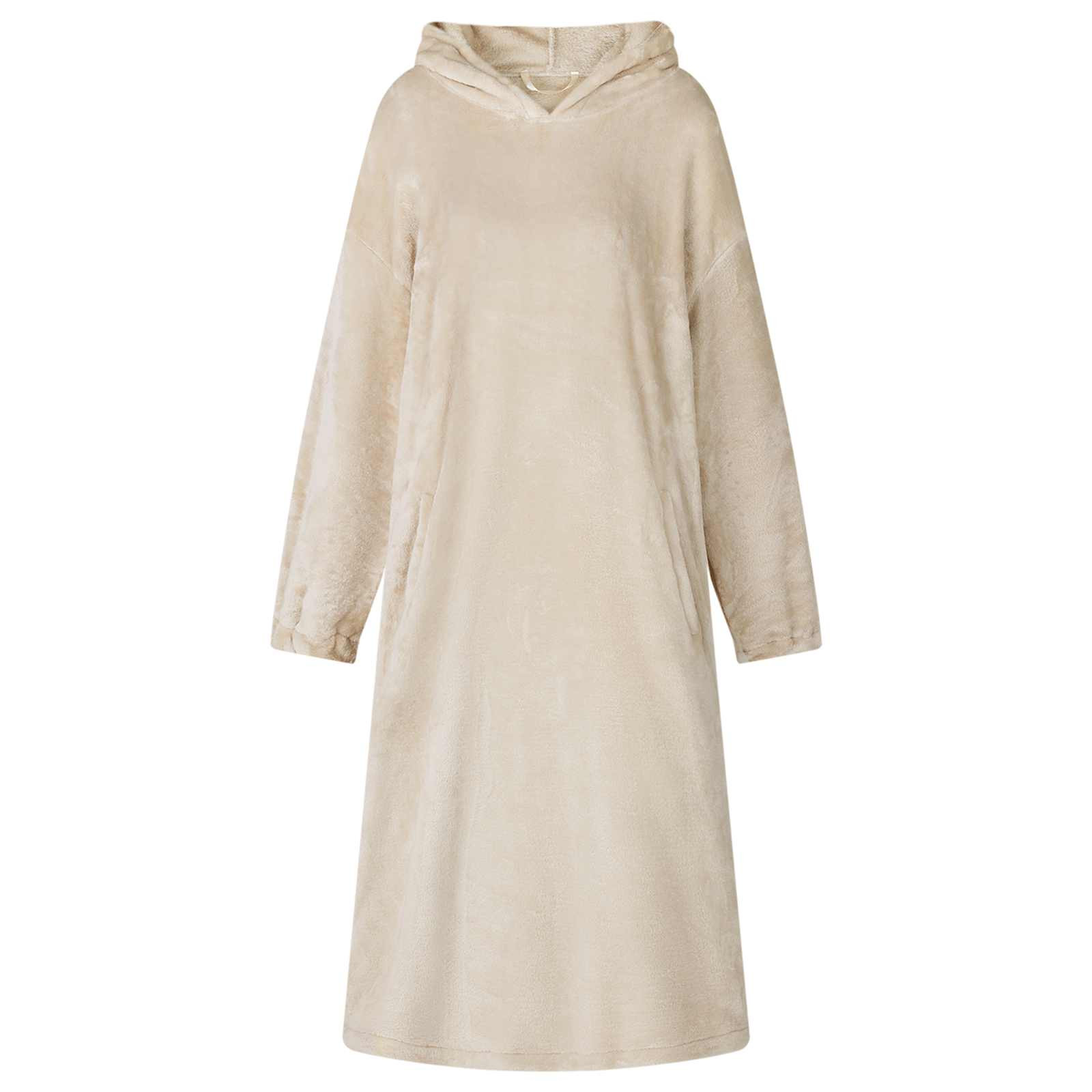 vidaXL Decken-Hoodie Beige L Flanell