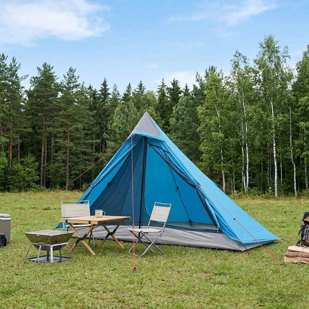 vidaXL Trekkingzelt Blau 222 x 85 x 125 cm