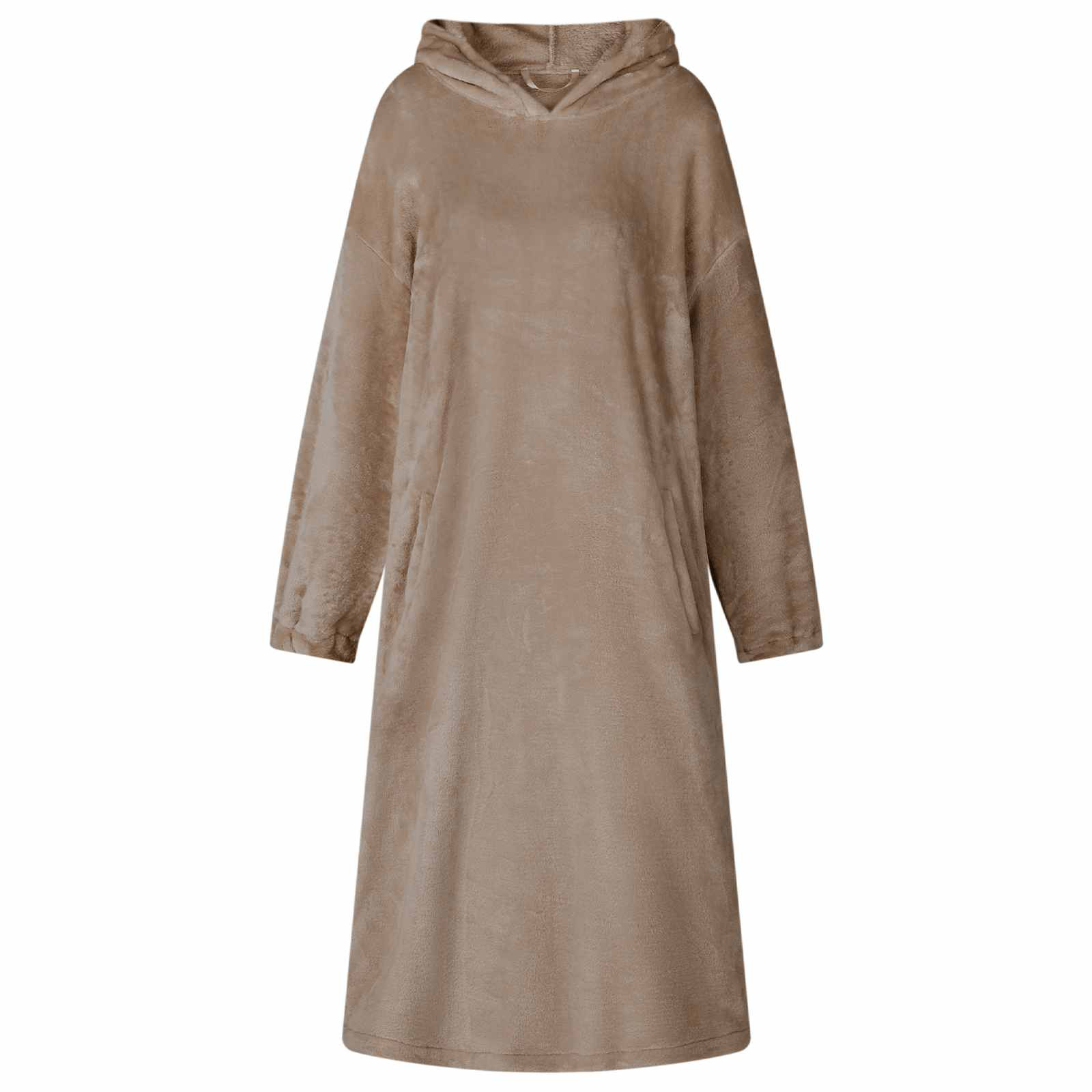 vidaXL Decken-Hoodie Kamel L Flanell