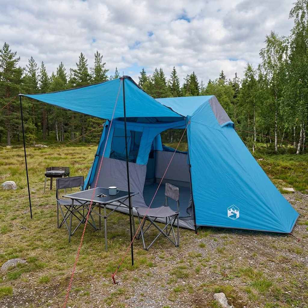 vidaXL Tunnelzelt Blau 475 x 220 x 192 cm