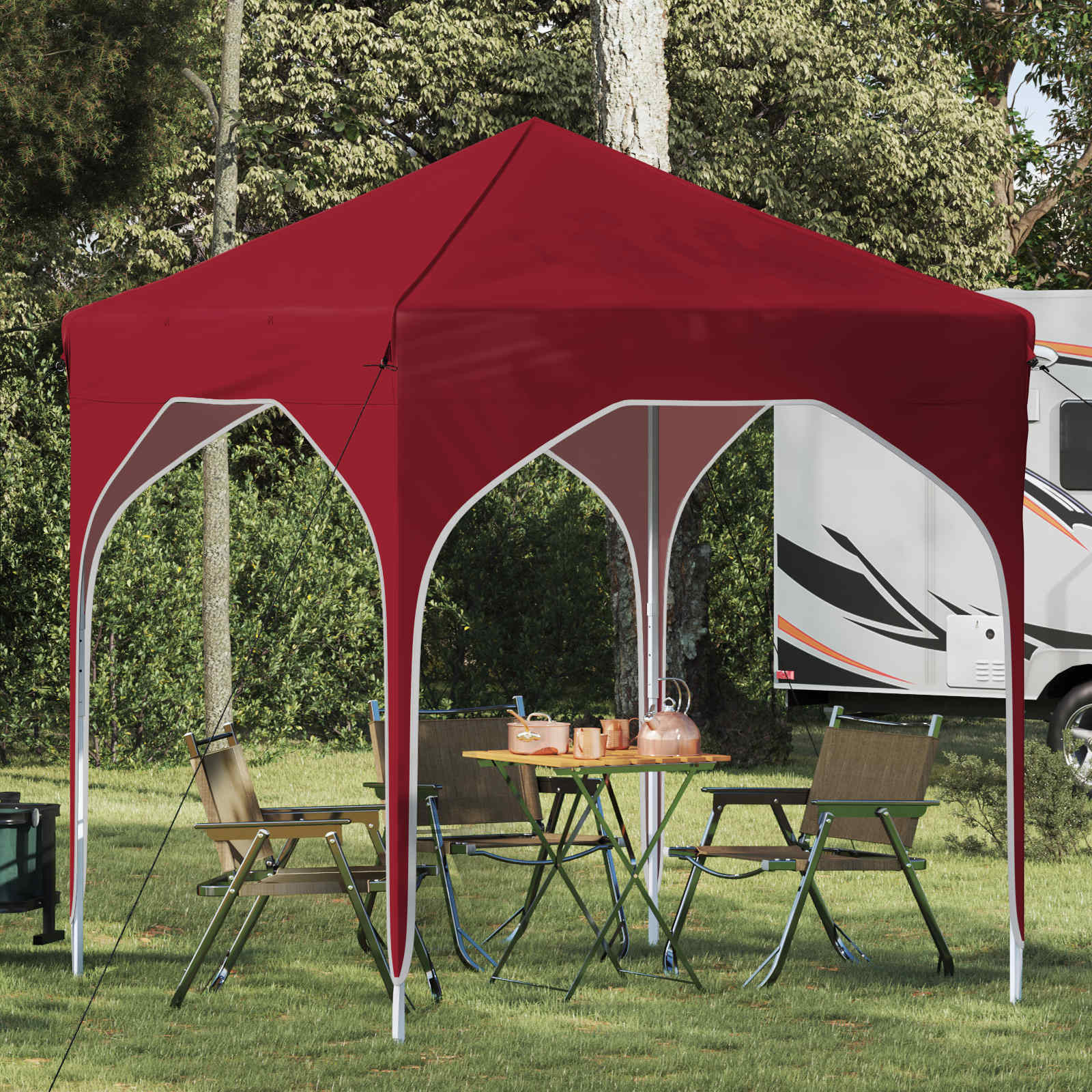 vidaXL Pop-up Partyzelt 194 x 194 x 245 cm Bordeauxrot