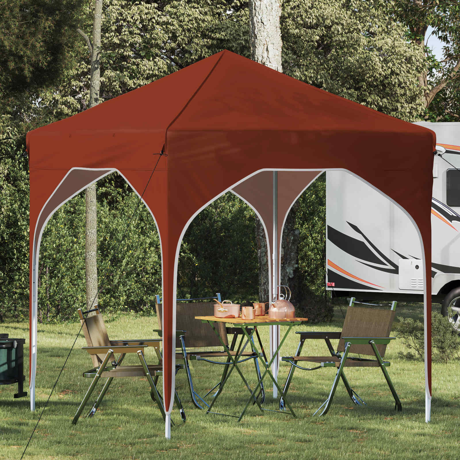 vidaXL Pop-up Partyzelt 194 x 194 x 245 cm Terrakotta