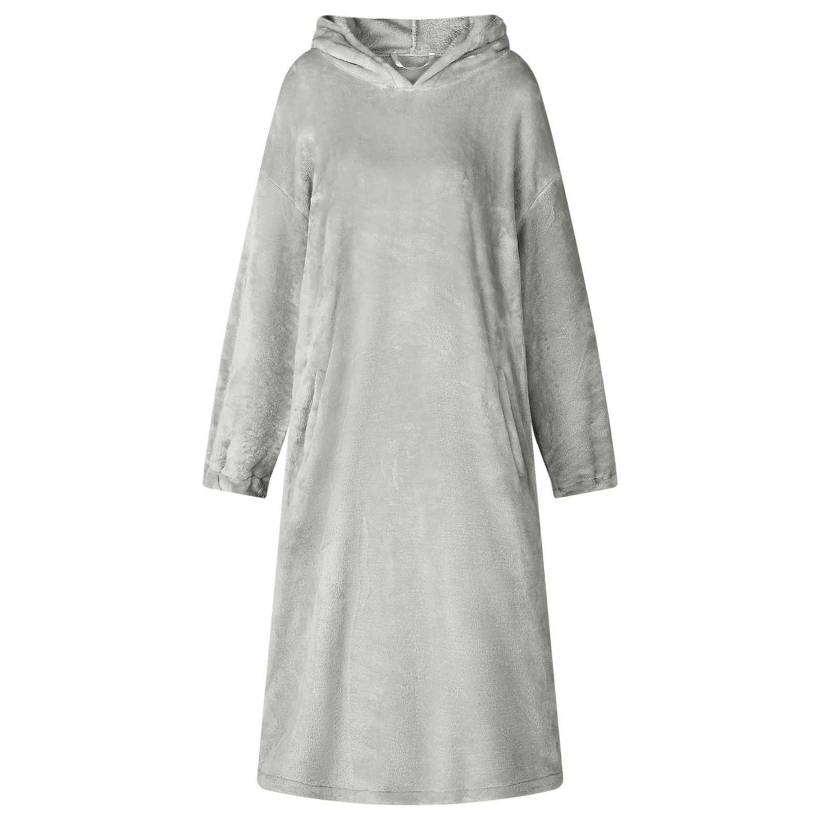 vidaXL Decken-Hoodie Grau S Flanell