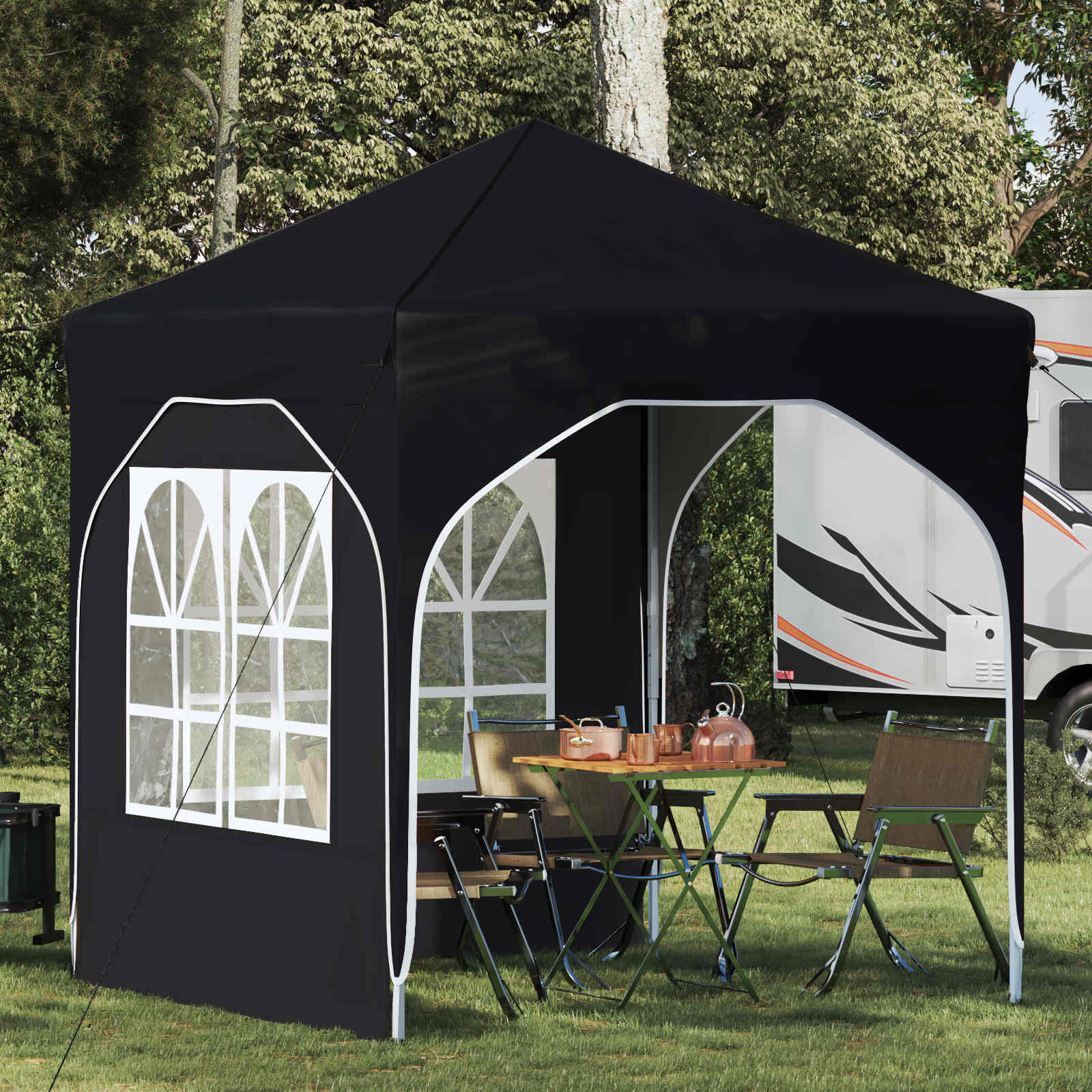 vidaXL Pop-up Partyzelt 192 x 192 x 245 cm Antrazit