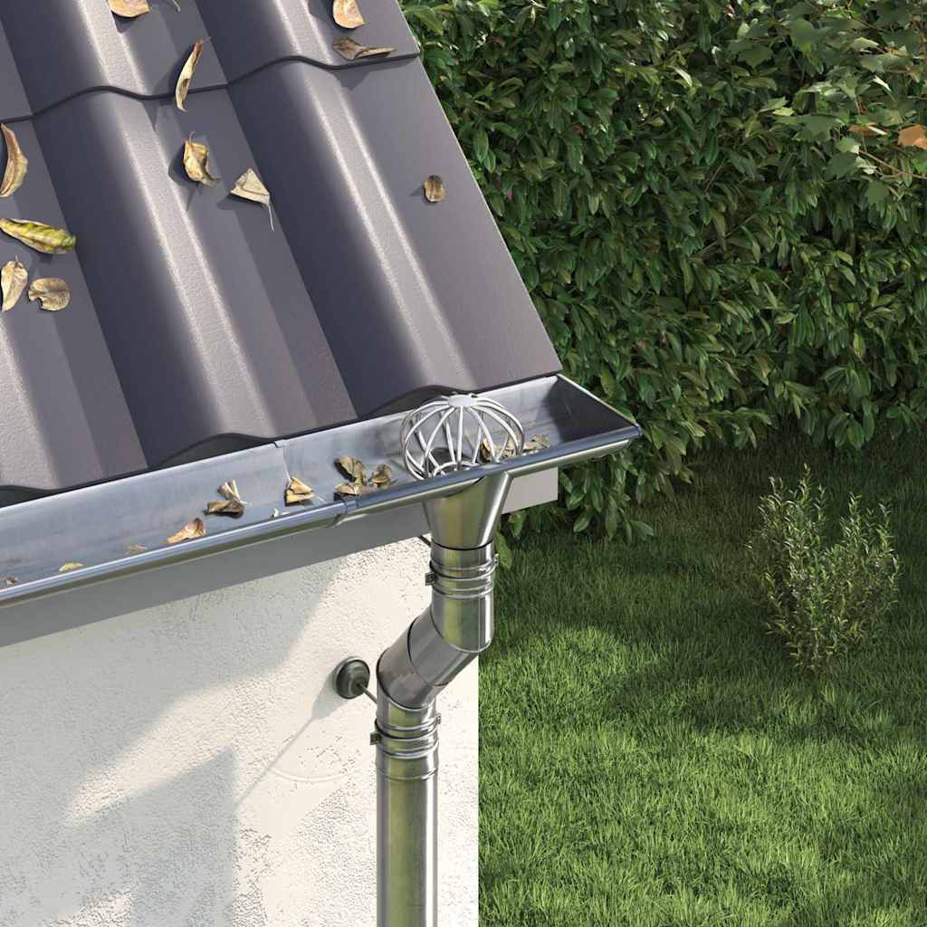 vidaXL Dachrinnenblattschutz 8 pcs Silber 50 mm Edelstahl