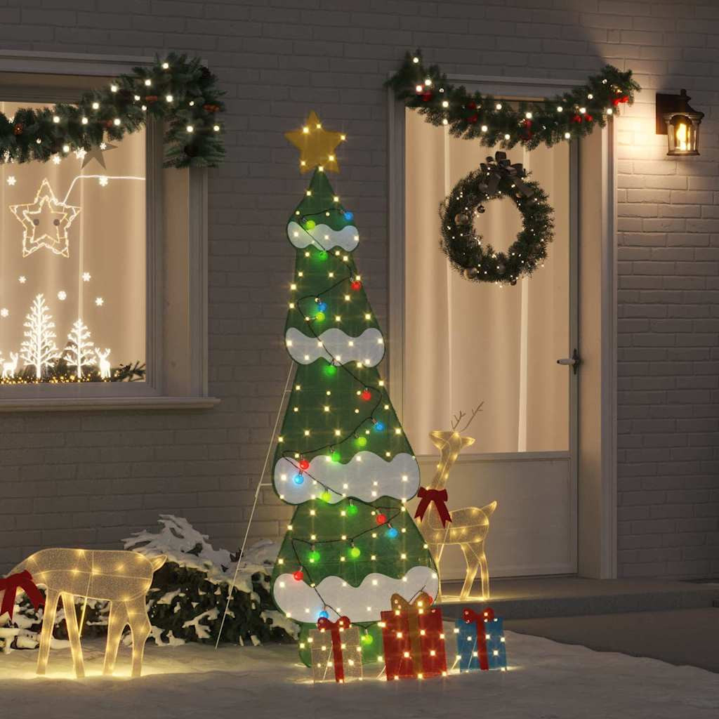 vidaXL Beleuchteter Weihnachtsbaum mit 3 Geschenkboxen 2D Warm Weiß