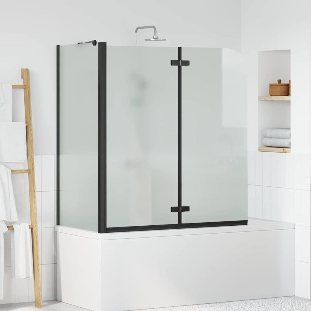 vidaXL Bad-Duschschirm Schwarz 120 x 68 x 130 cm