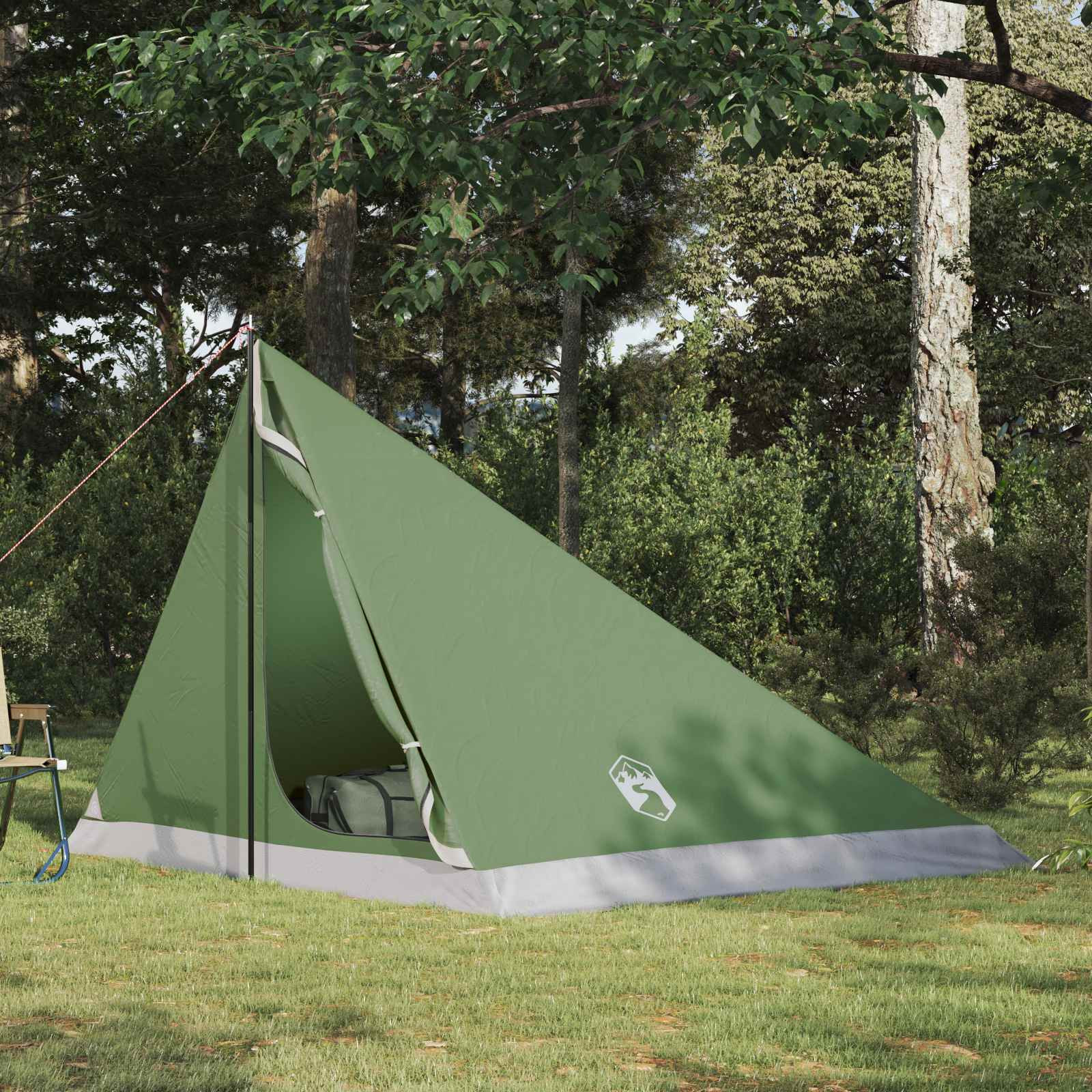 vidaXL Trekkingzelt Grün 4-Personen 185T Polyester mit PU-Beschichtung