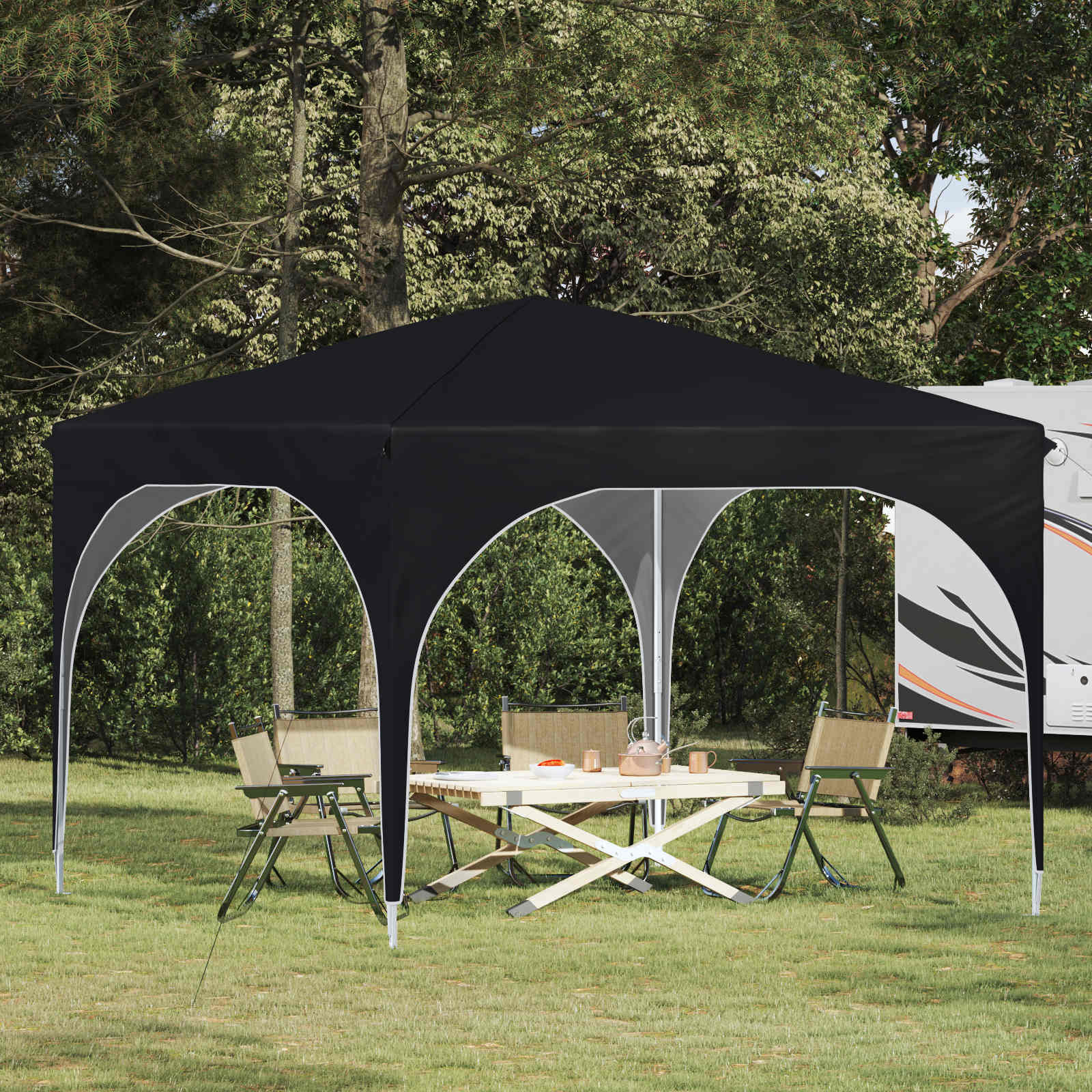 vidaXL Pop-up Partyzelt 290 x 290 x 245 cm Antrazit