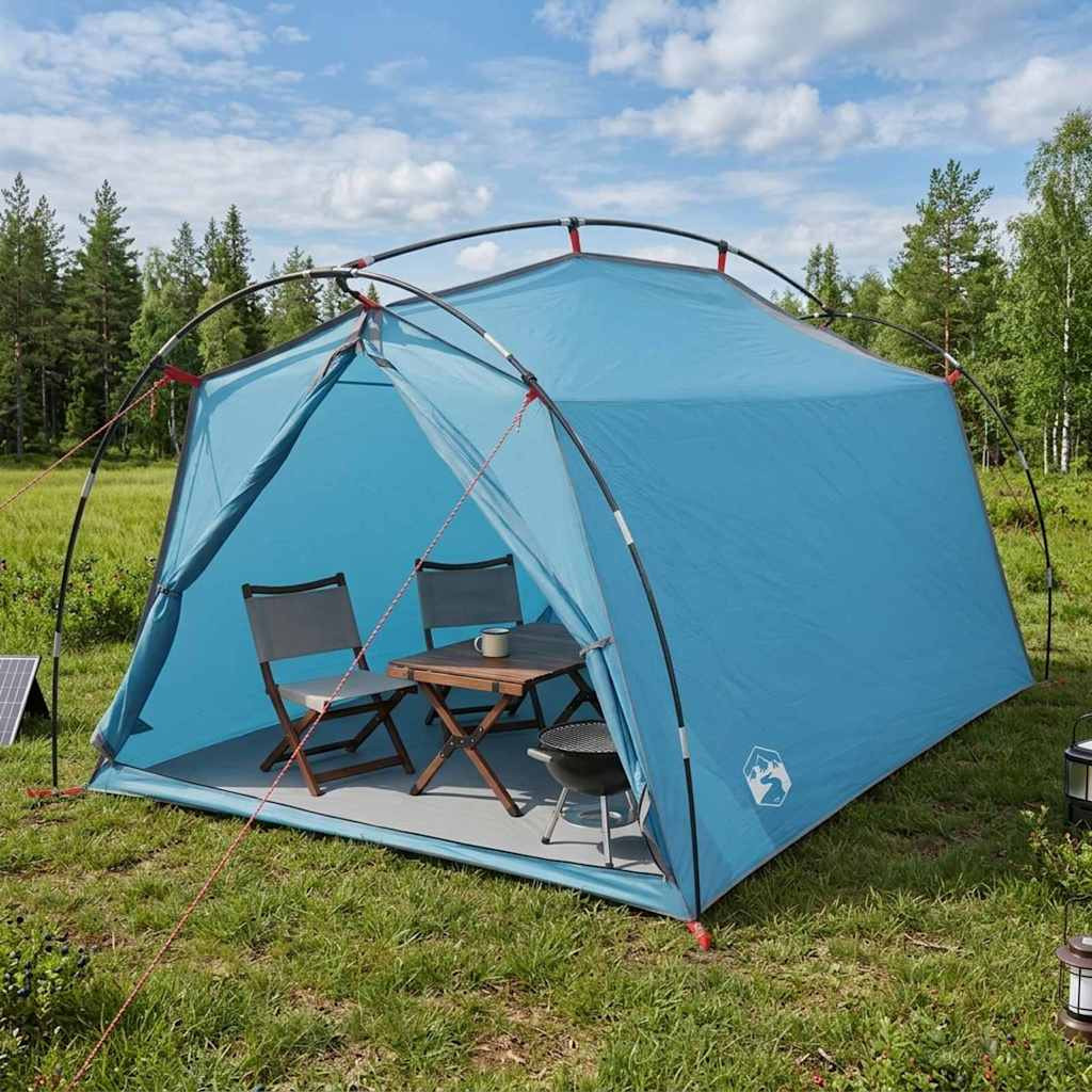 vidaXL Tunnelzelt Blau 2-Personen 185T Polyester mit PU-Beschichtung