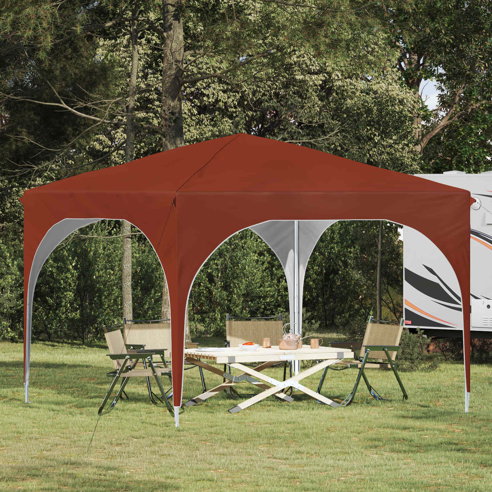 vidaXL Pop-up Partyzelt 290 x 290 x 245 cm Terrakotta