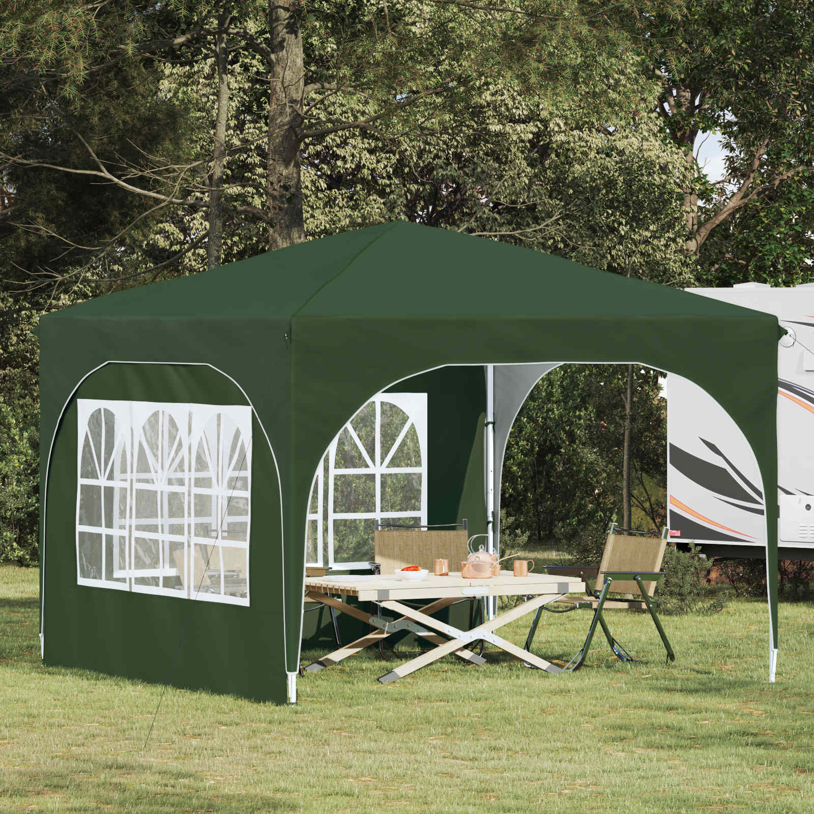 vidaXL Pop-up Partyzelt 290 x 290 x 245 cm Grün