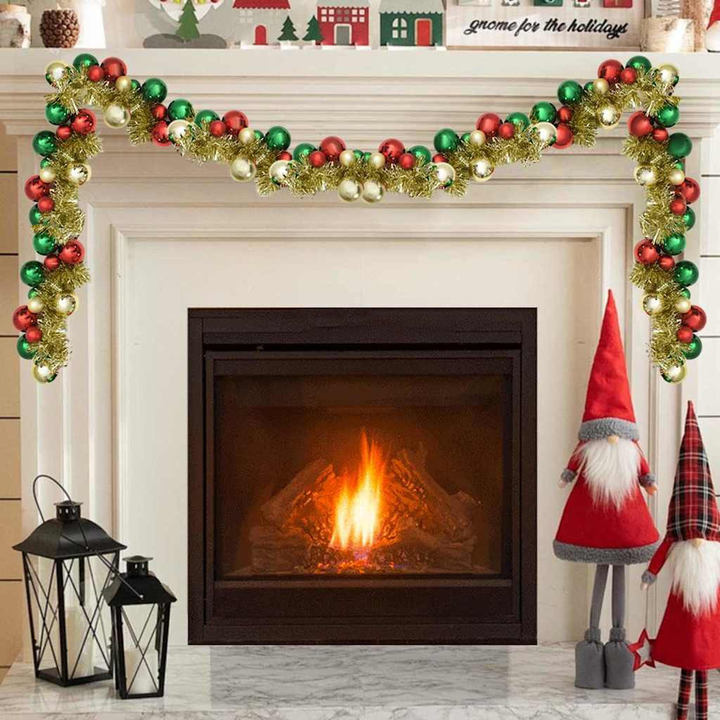 vidaXL Weihnachtskugelgirlande Mehrfarbig 186 cm Polystyrol