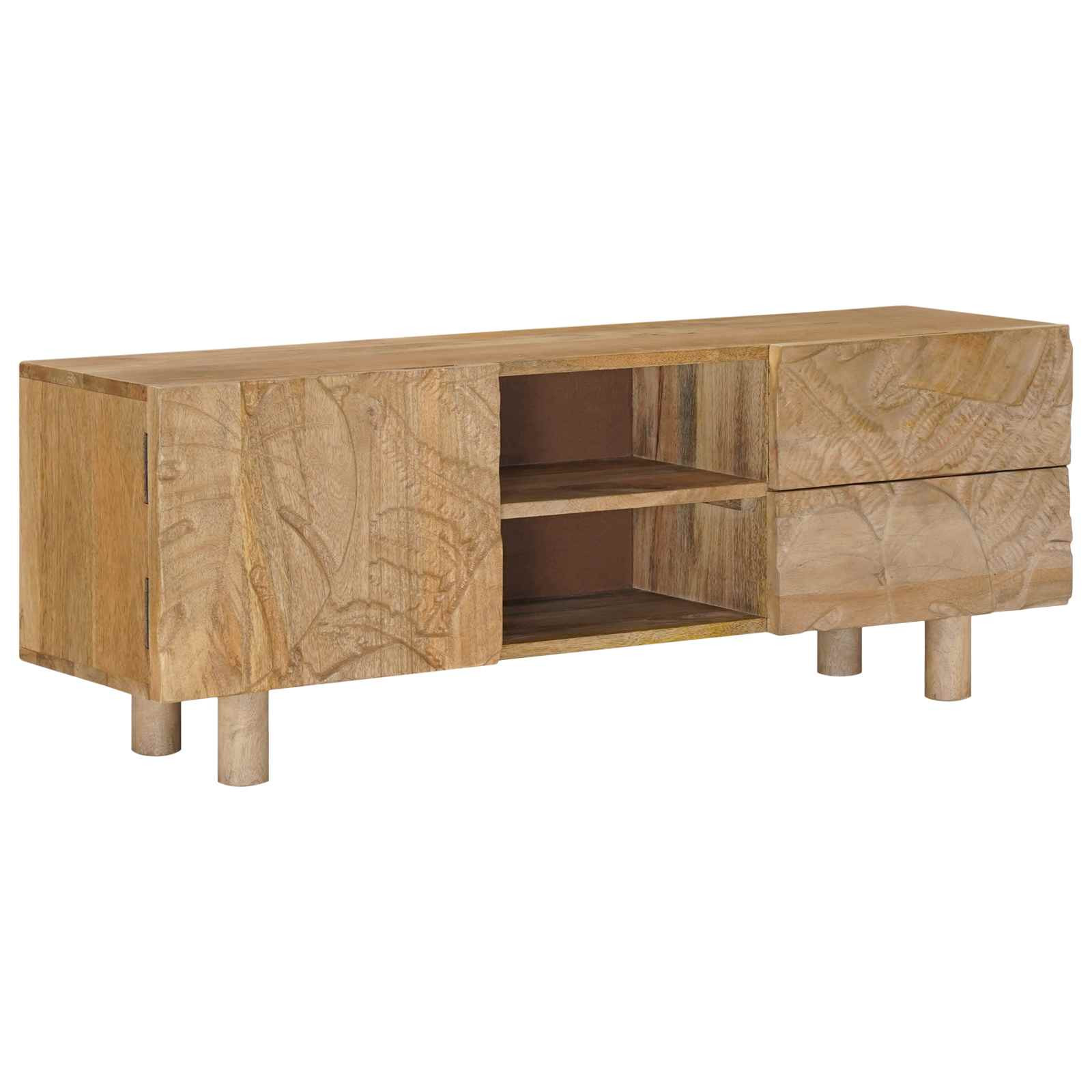 vidaXL TV-Schränk mit Schubladen mit Regal mit Tür 110 x 30 x 40 cm