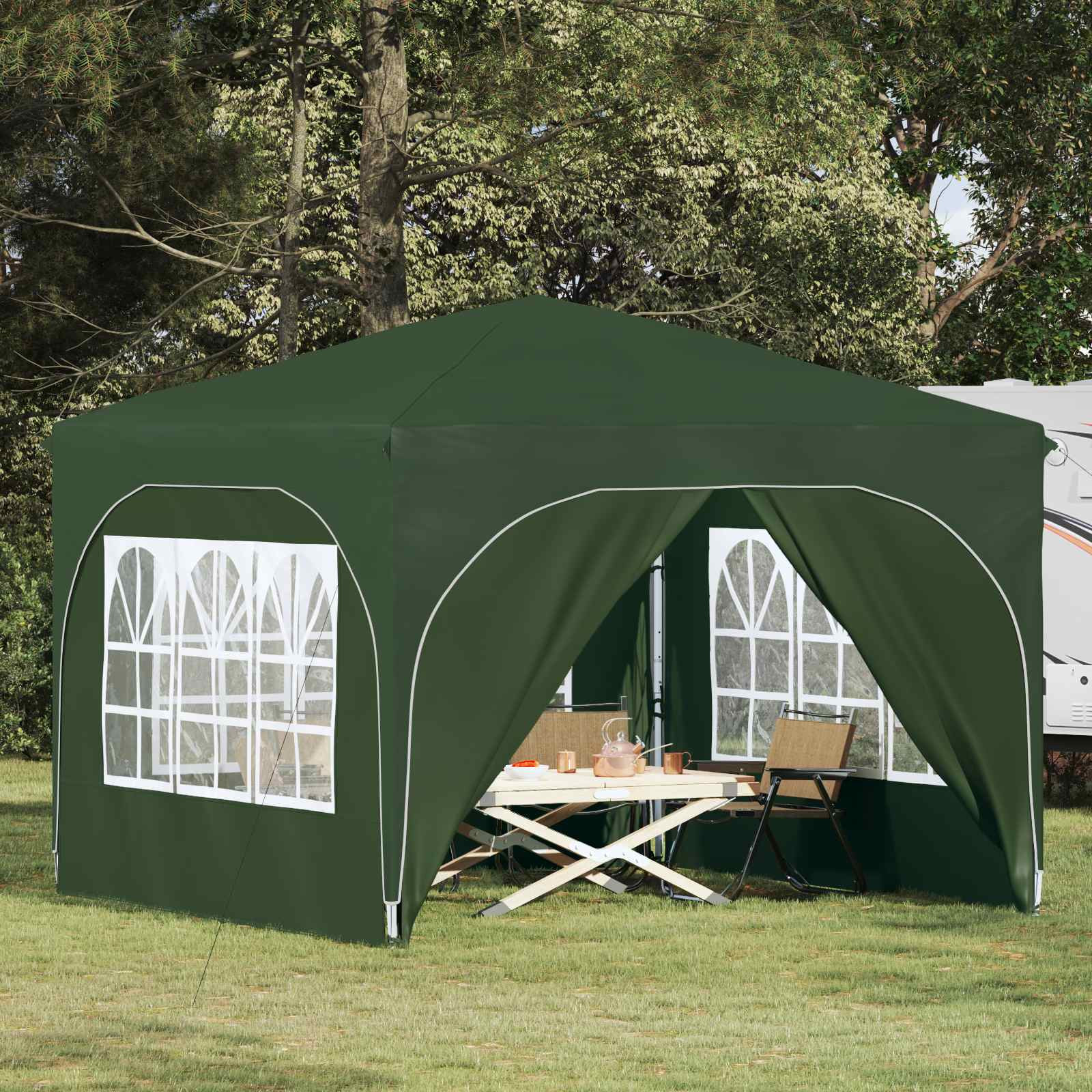 vidaXL Pop-up Partyzelt 290 x 290 x 245 cm Grün