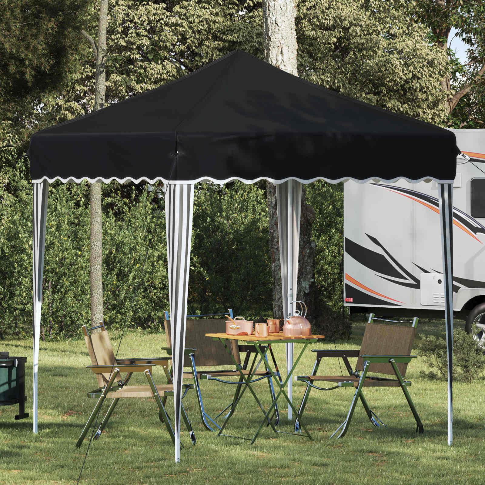 vidaXL Pop-up Partyzelt 195 x 195 x 245 cm Anthrazit Oxford-Stoff