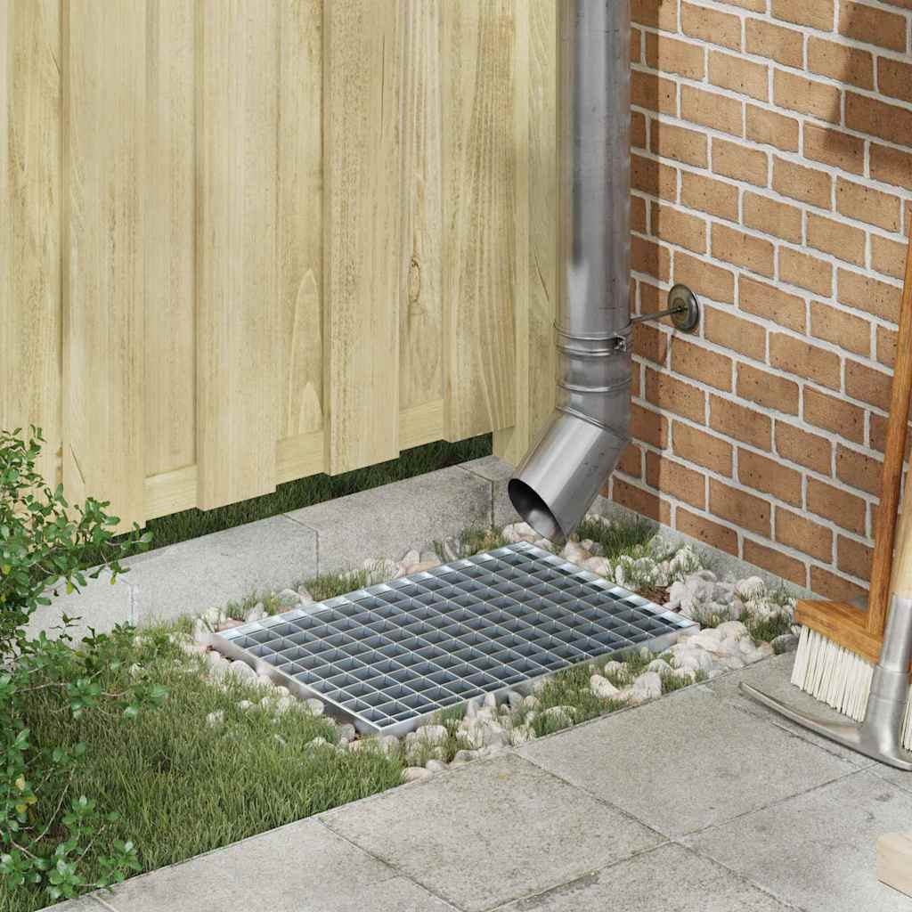 vidaXL Gitter Silber 50 x 35 x 2 cm Feuerverzinkter Stahl
