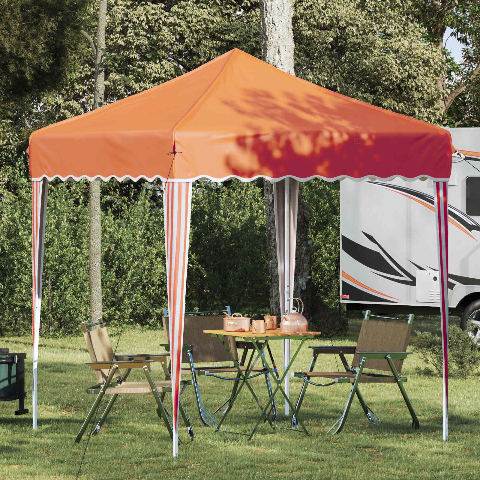 vidaXL Pop-up Partyzelt 195 x 195 x 245 cm Orange Oxford-Stoff