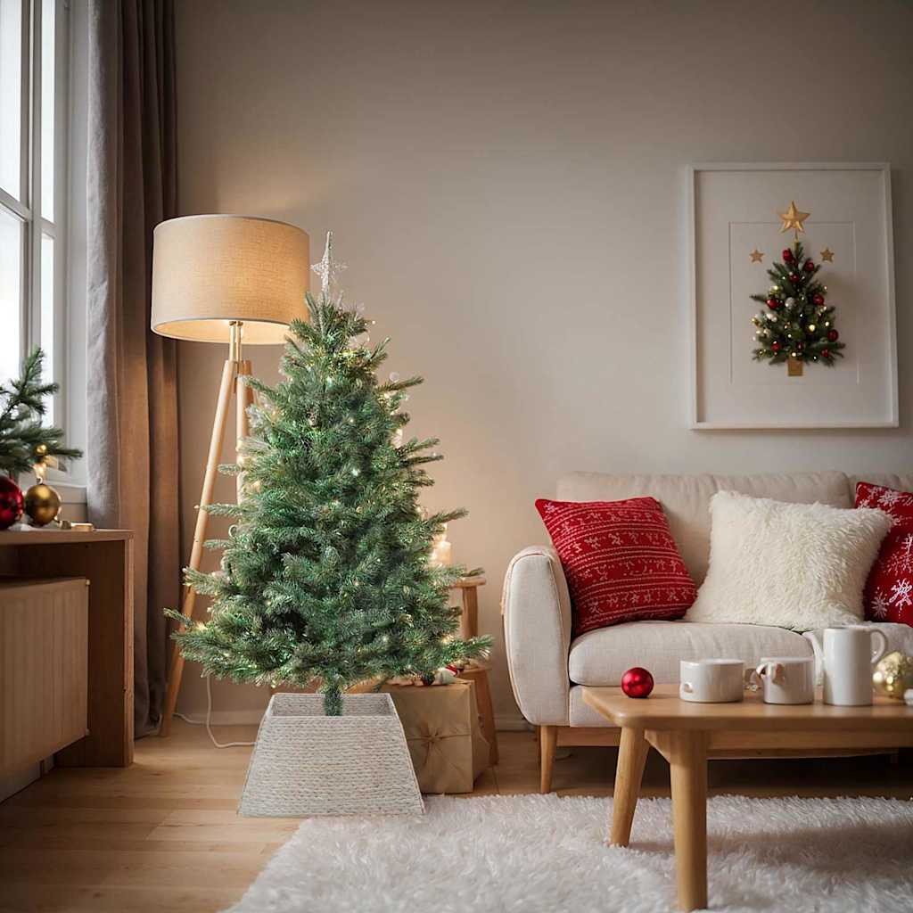 vidaXL Weihnachtsbaumkragen Weiß 60 x 60 x 28 cm Wasserhyazinthe