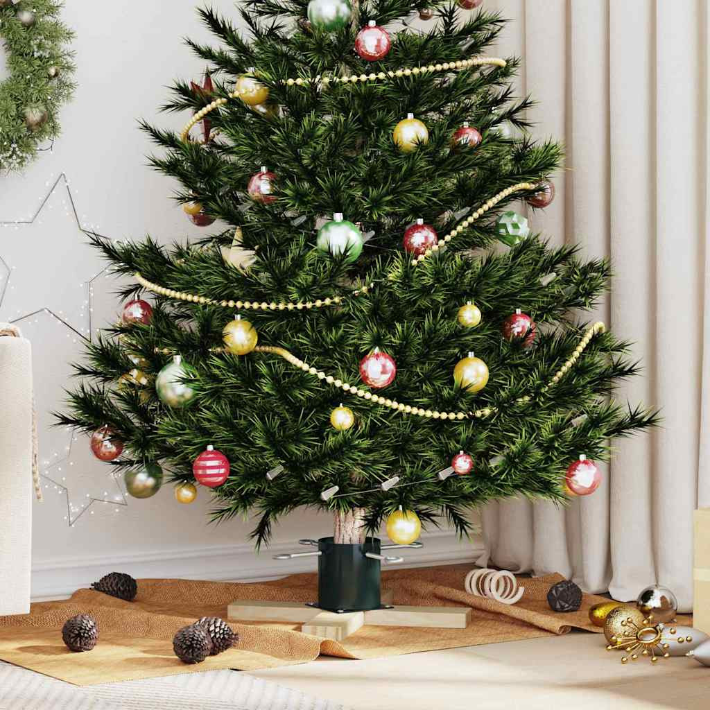 vidaXL Weihnachtsbaumständer Grün 50 x 50 x 16 cm Massives Kiefernholz