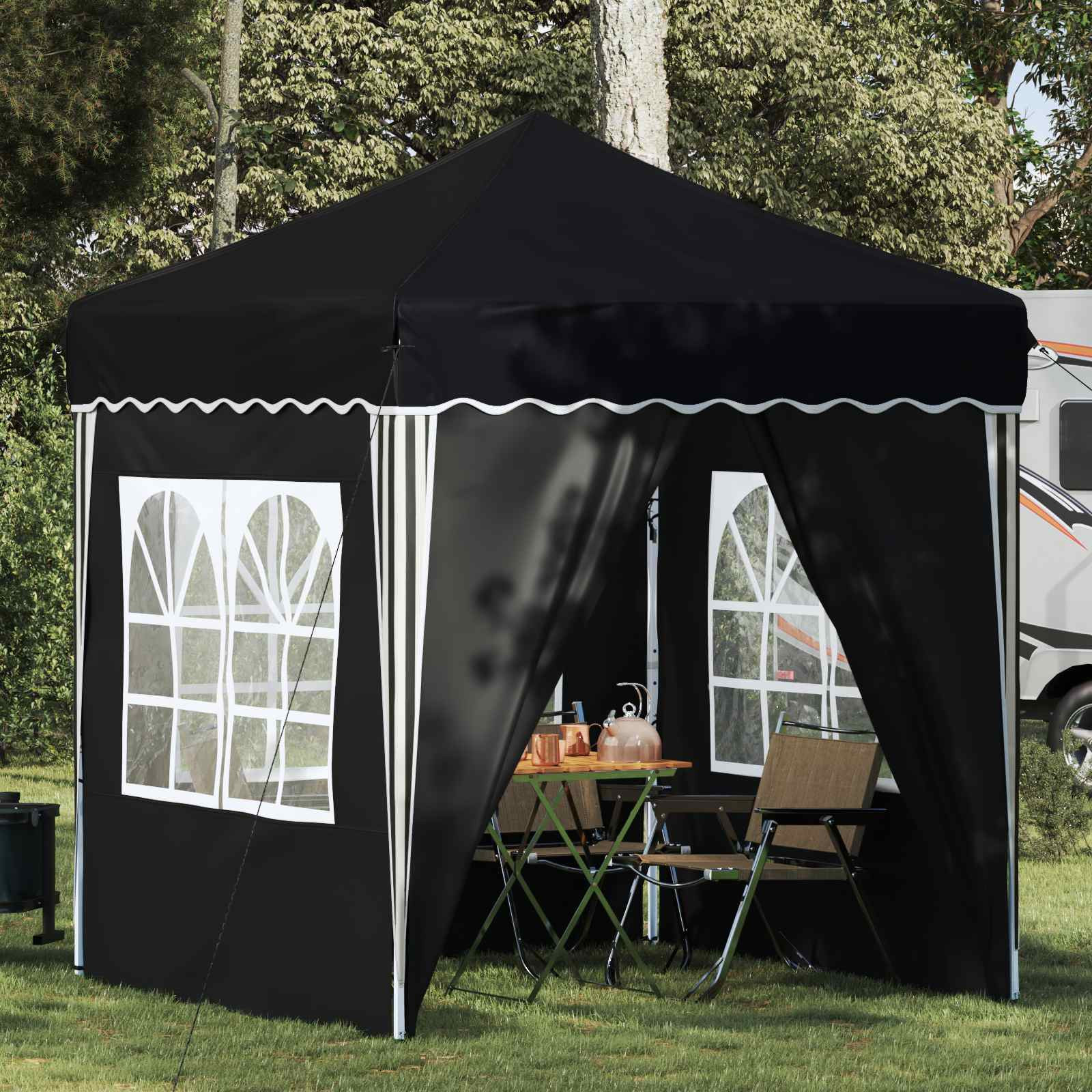 vidaXL Pop-up Partyzelt 195 x 195 x 245 cm Anthrazit Oxford-Stoff