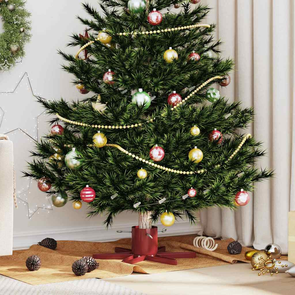 vidaXL Weihnachtsbaumständer 1.73 Rot 50 x 50 x 15,5 cm Stahl